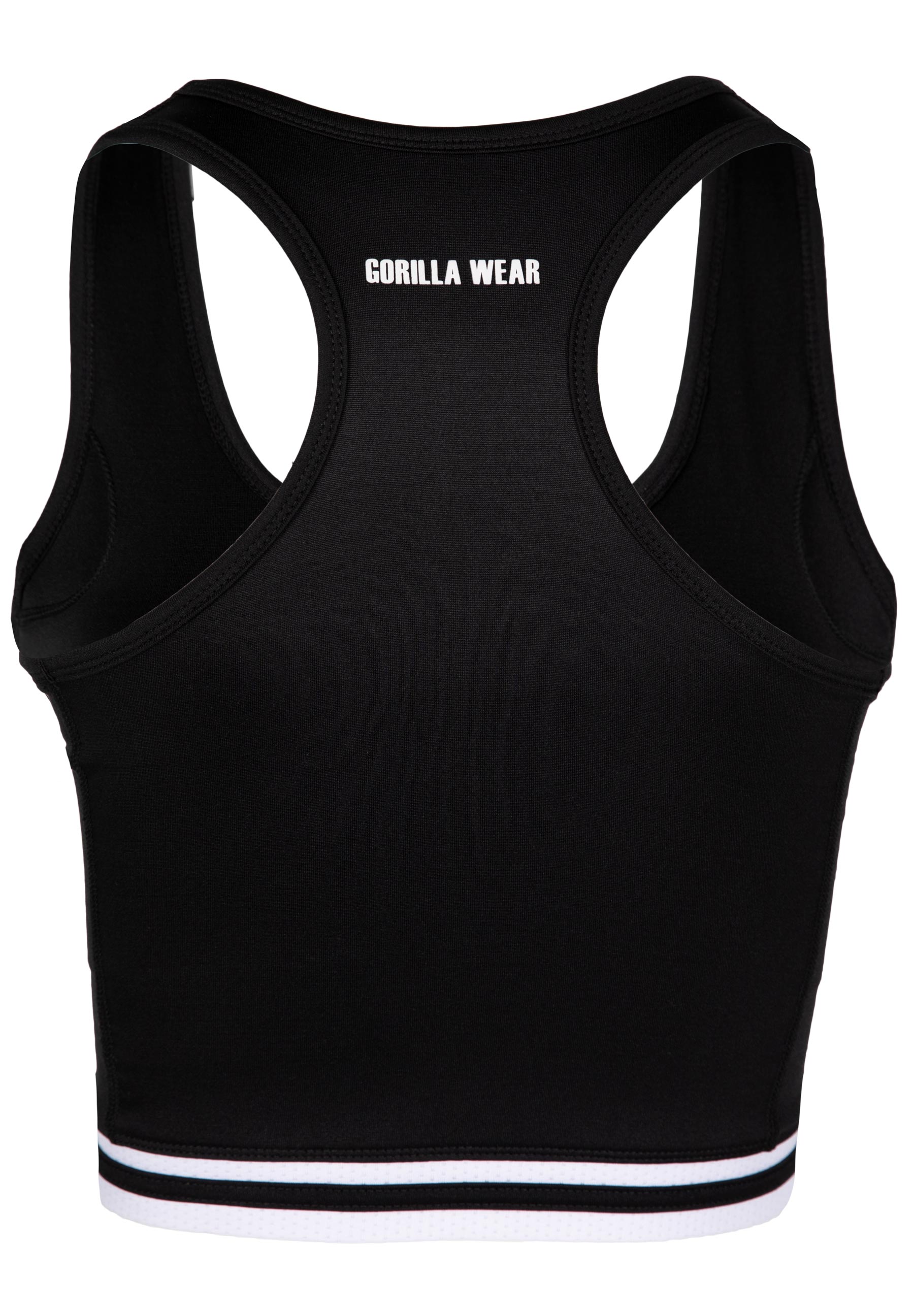 Gorilla Wear Mesa Zip Front Crop Top, black Gorilla Wear
