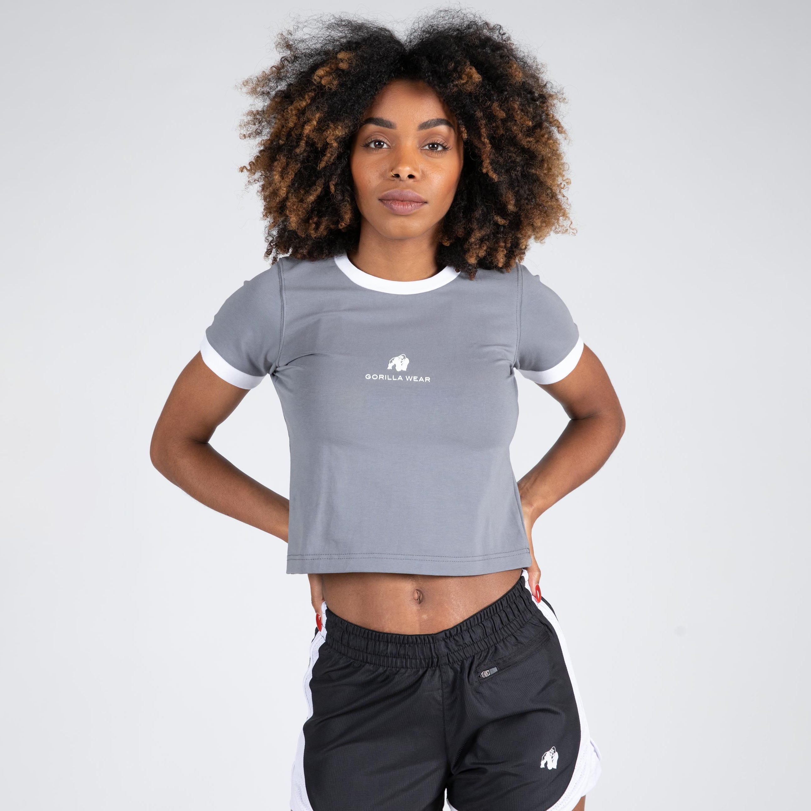 Gorilla Wear New Orleans Cropped T-Shirt, grey Gorilla Wear