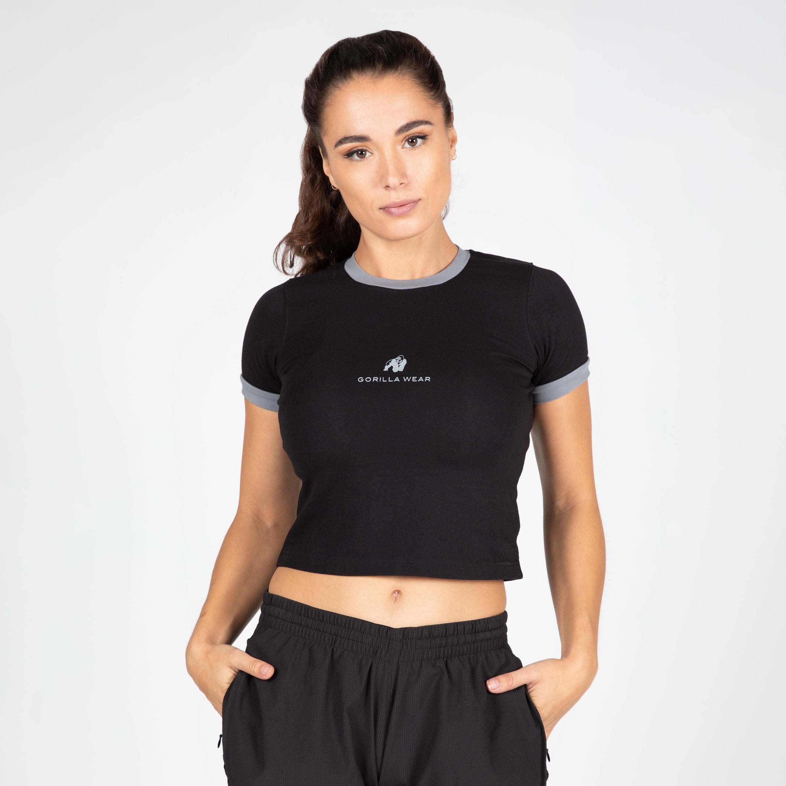 Gorilla Wear New Orleans Cropped T-Shirt, black Gorilla Wear