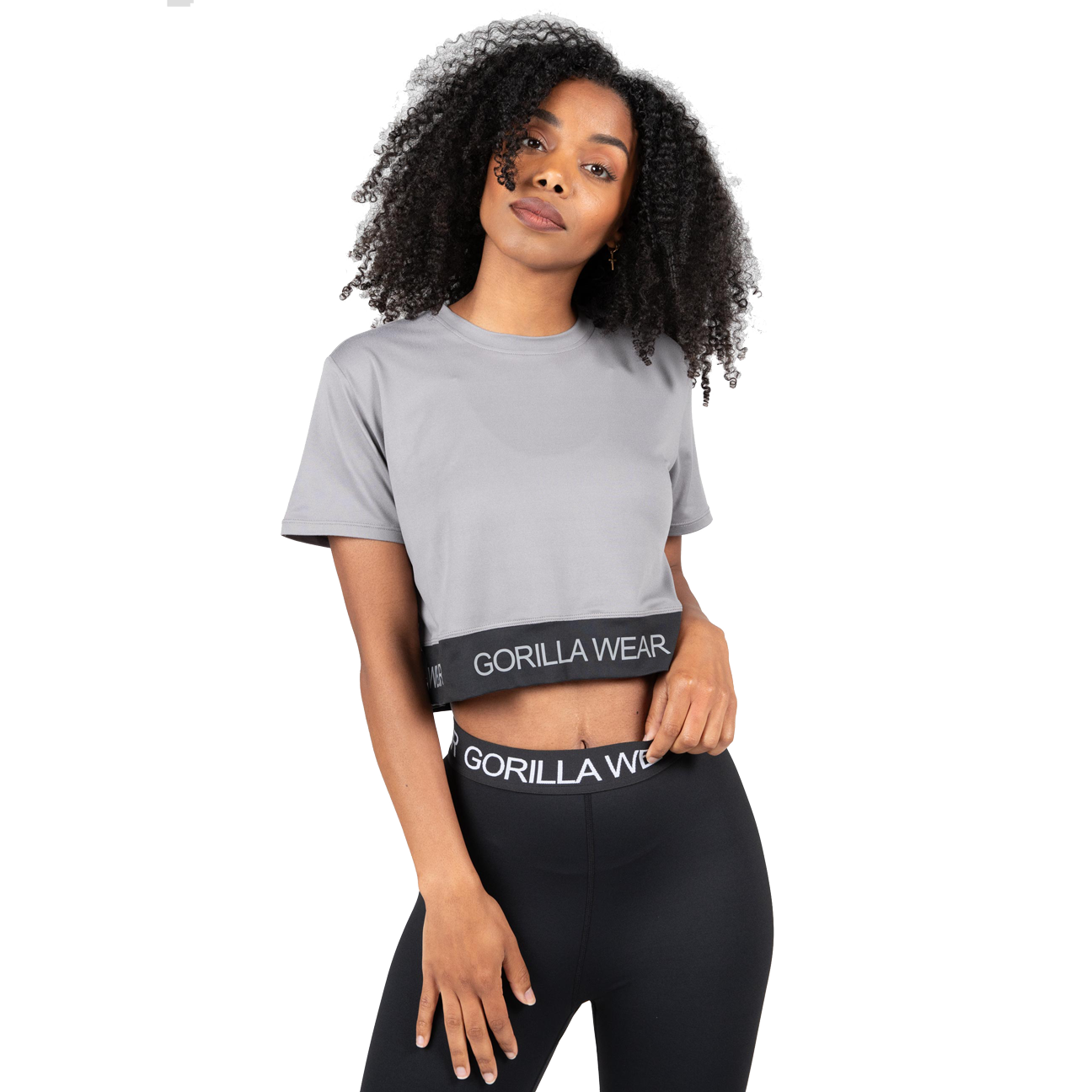 Gorilla Wear Colby Cropped T-Shirt, grey Gorilla Wear
