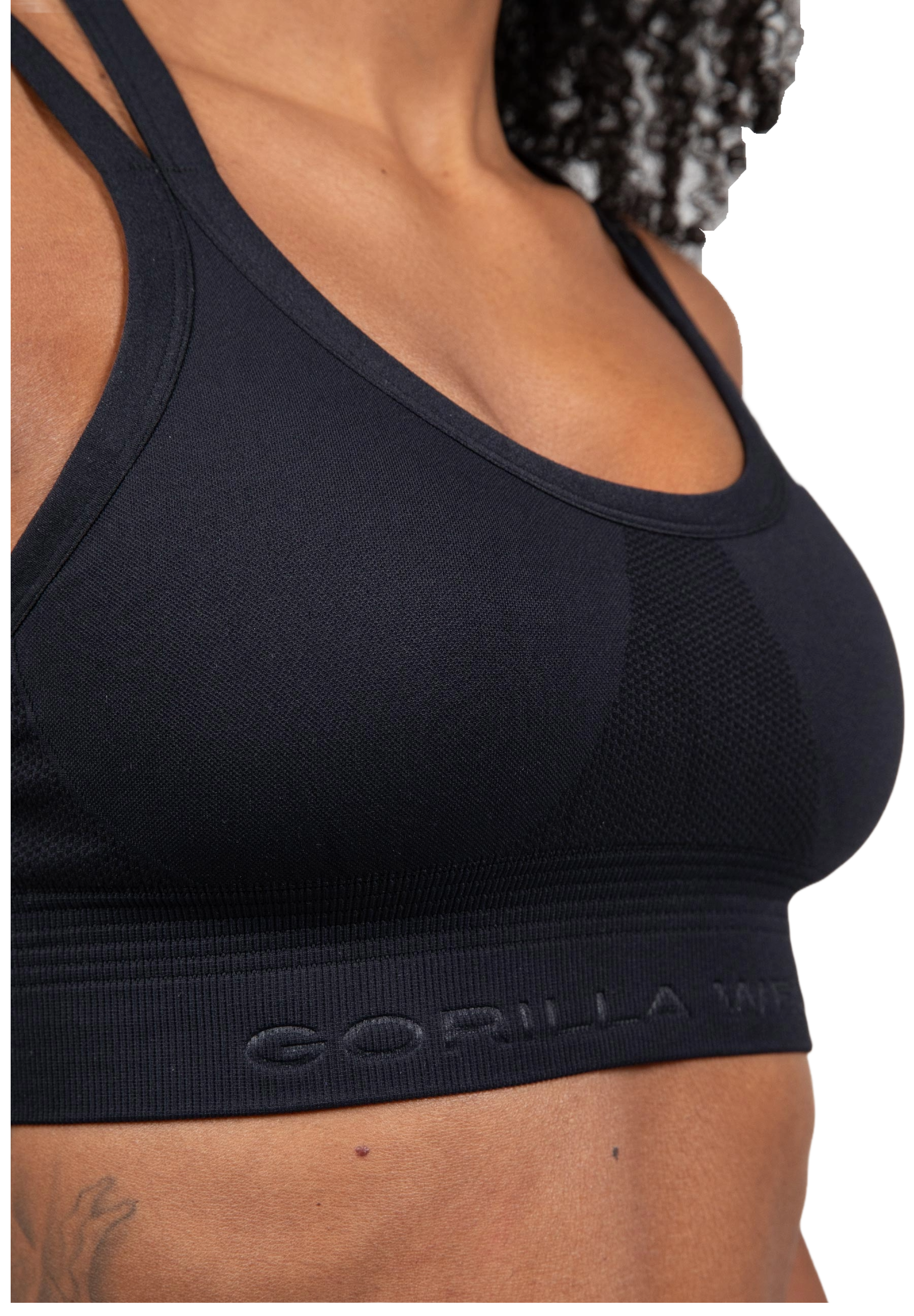 Gorilla Wear Whitney Seamless Sports Bra, black Gorilla Wear