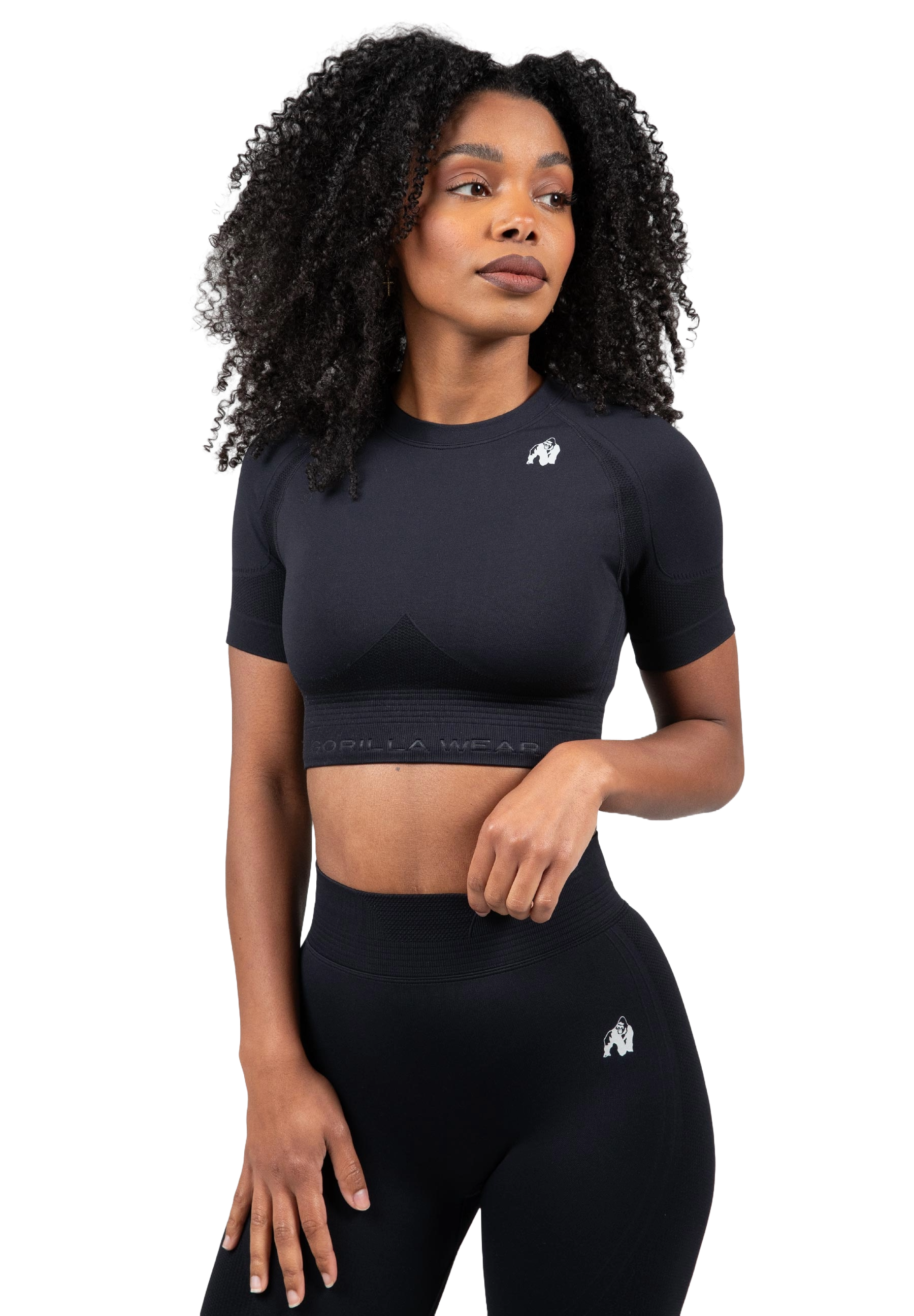 Gorilla Wear Whitney Seamless Crop Top, black Gorilla Wear