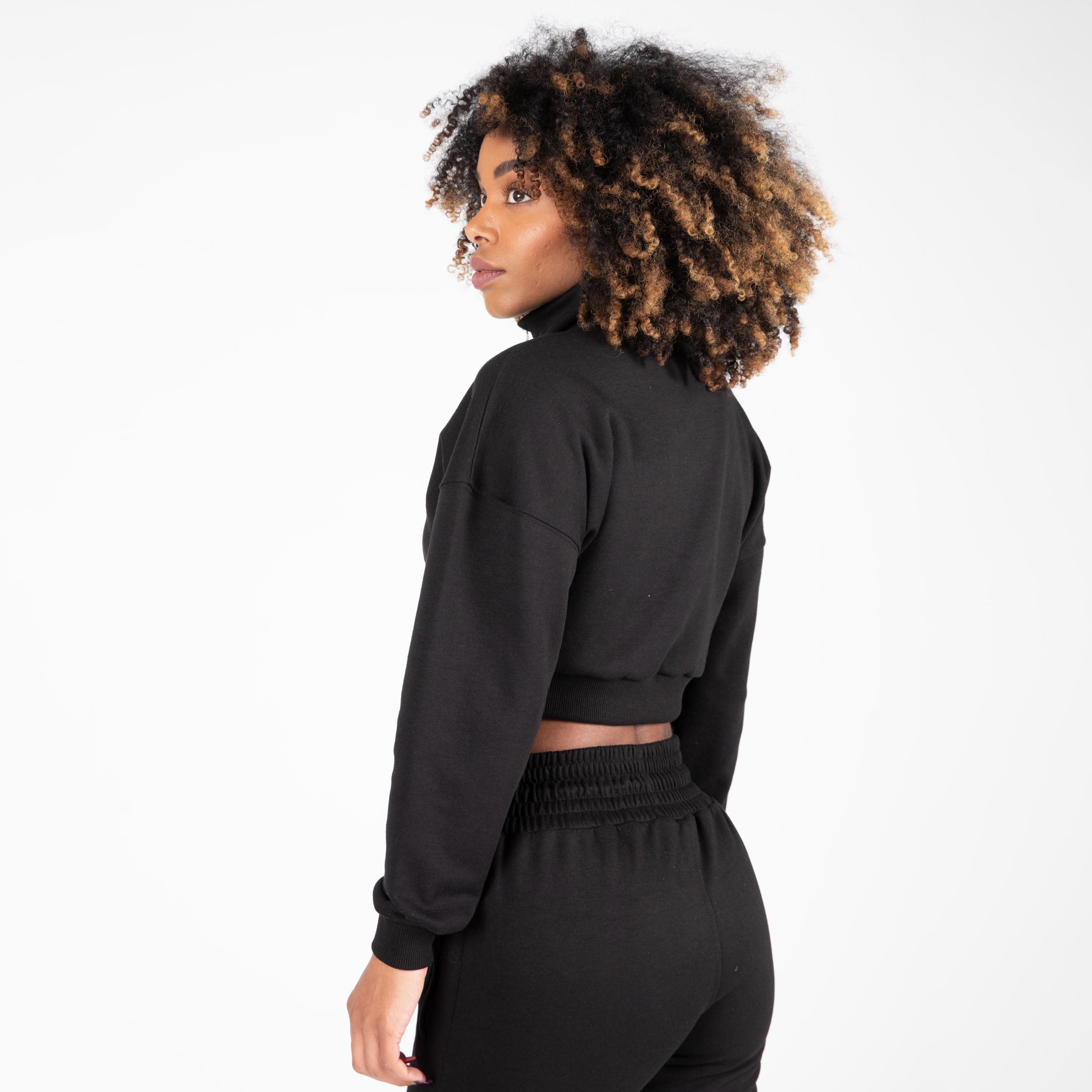Gorilla Wear Ocala Cropped Half-Zip Sweatshirt, black Gorilla Wear