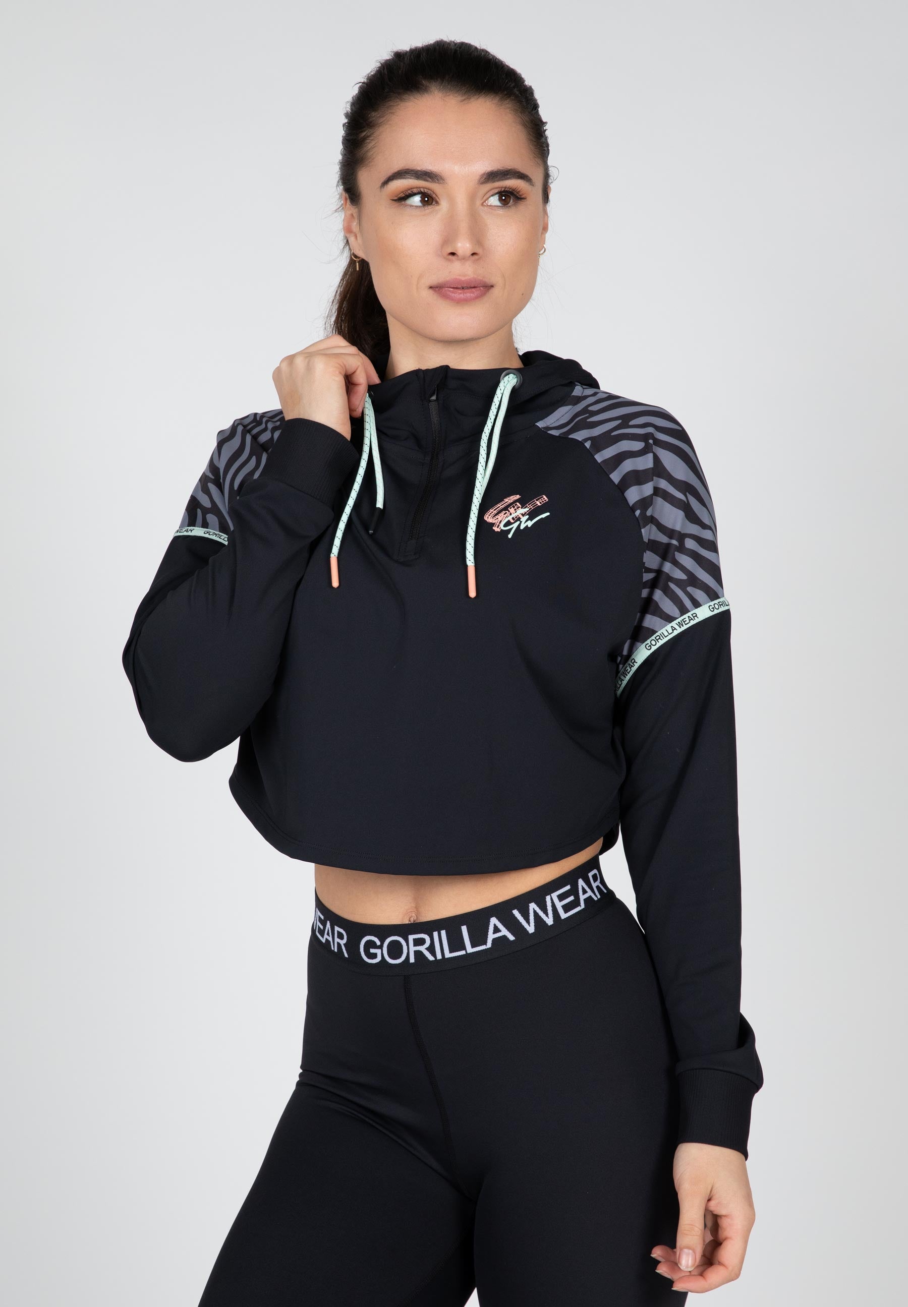 Gorilla Wear Zion Cropped Hoodie, black Gorilla Wear