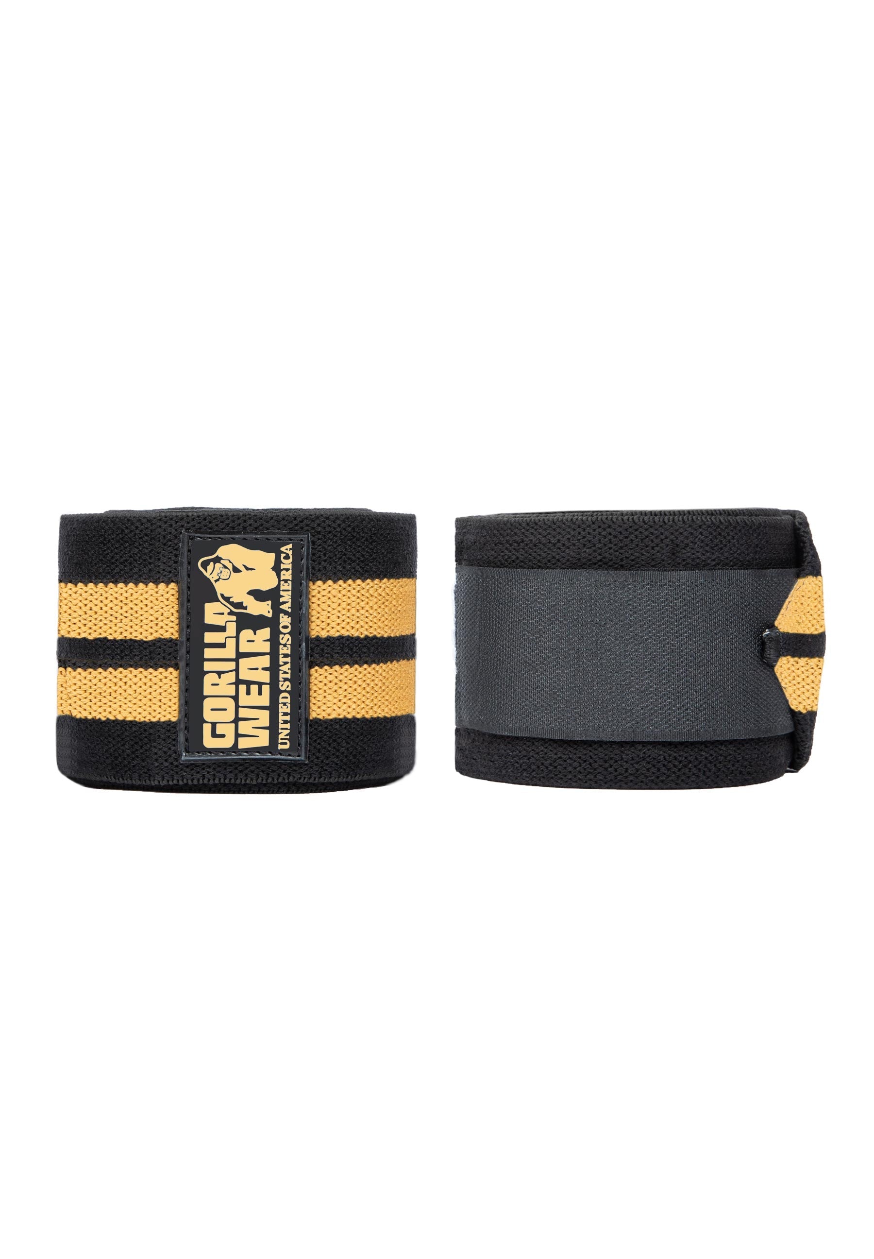 Gorilla Wear GW Knee Wraps 2,5 m, black/gold Gorilla Wear
