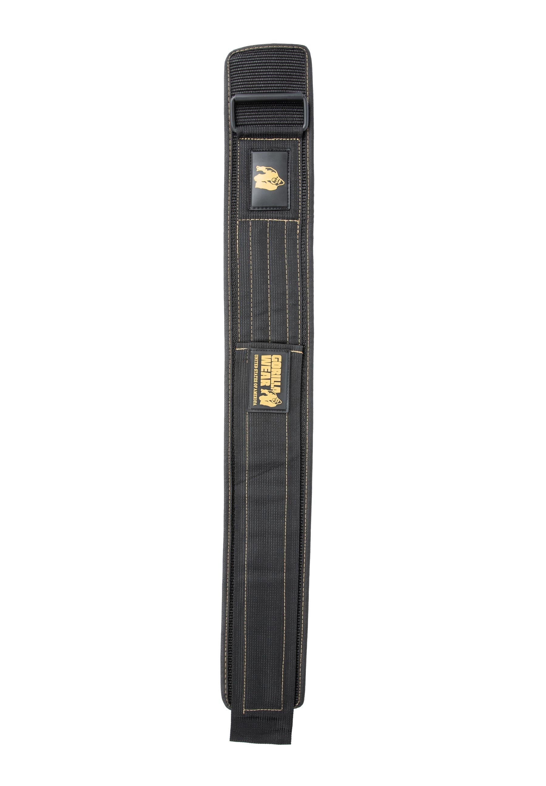 Gorilla Wear 4 Inch Nylon Belt, black/gold Gorilla Wear