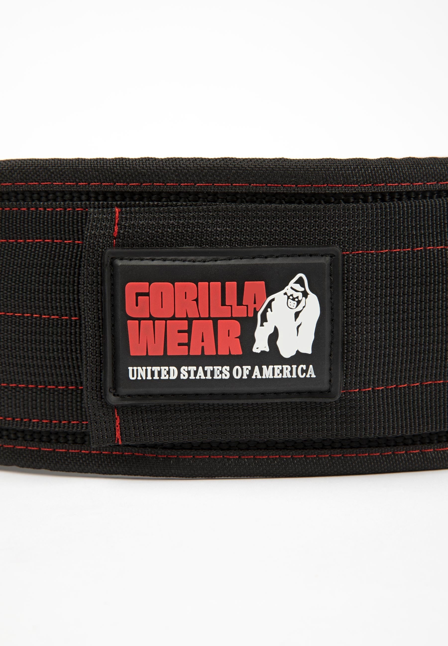 Gorilla Wear 4 Inch Nylon Belt, black/red Gorilla Wear
