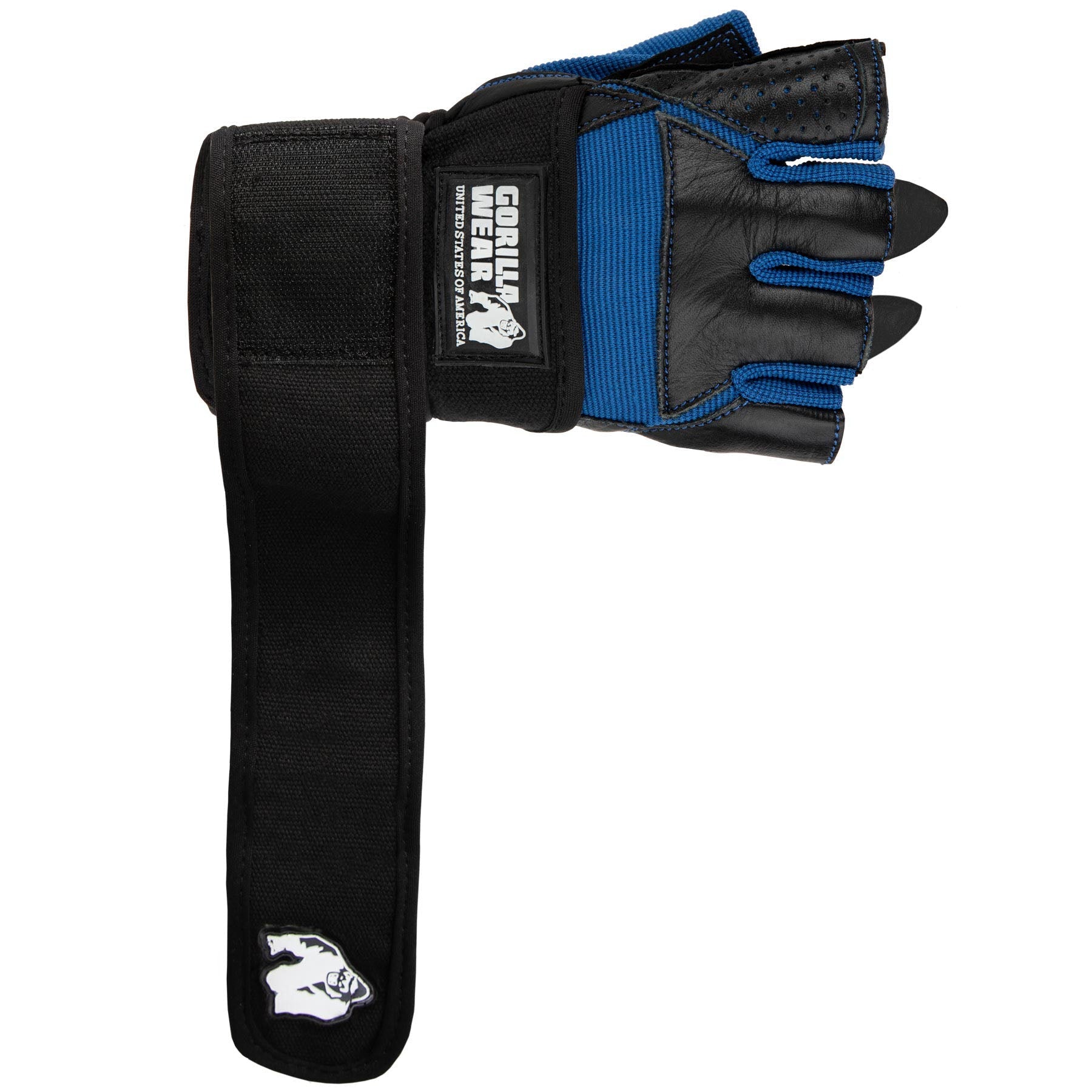 Gorilla Wear Dallas Wrist Wraps Gloves, black/blue Gorilla Wear