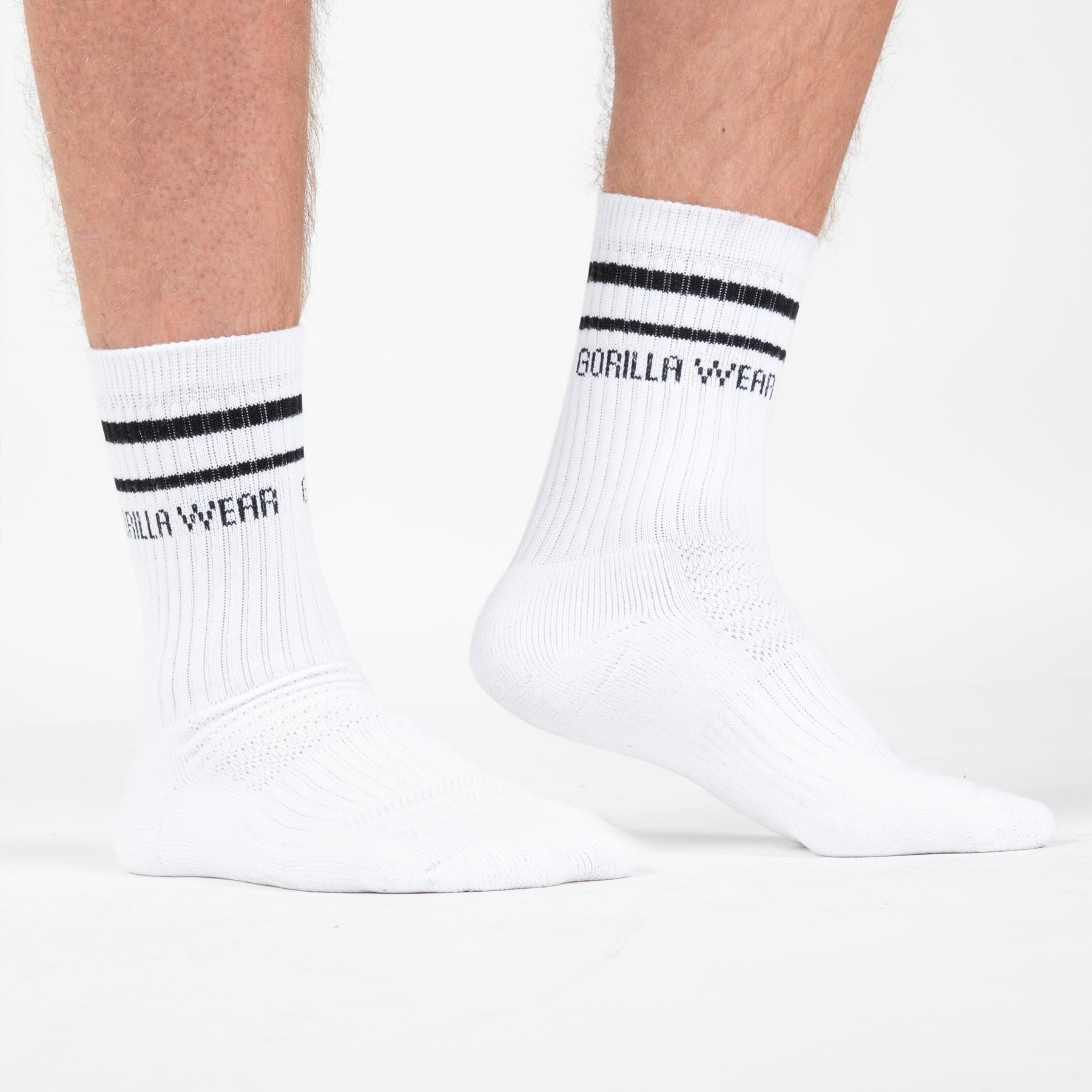 Gorilla Wear Crew Socks, white Gorilla Wear