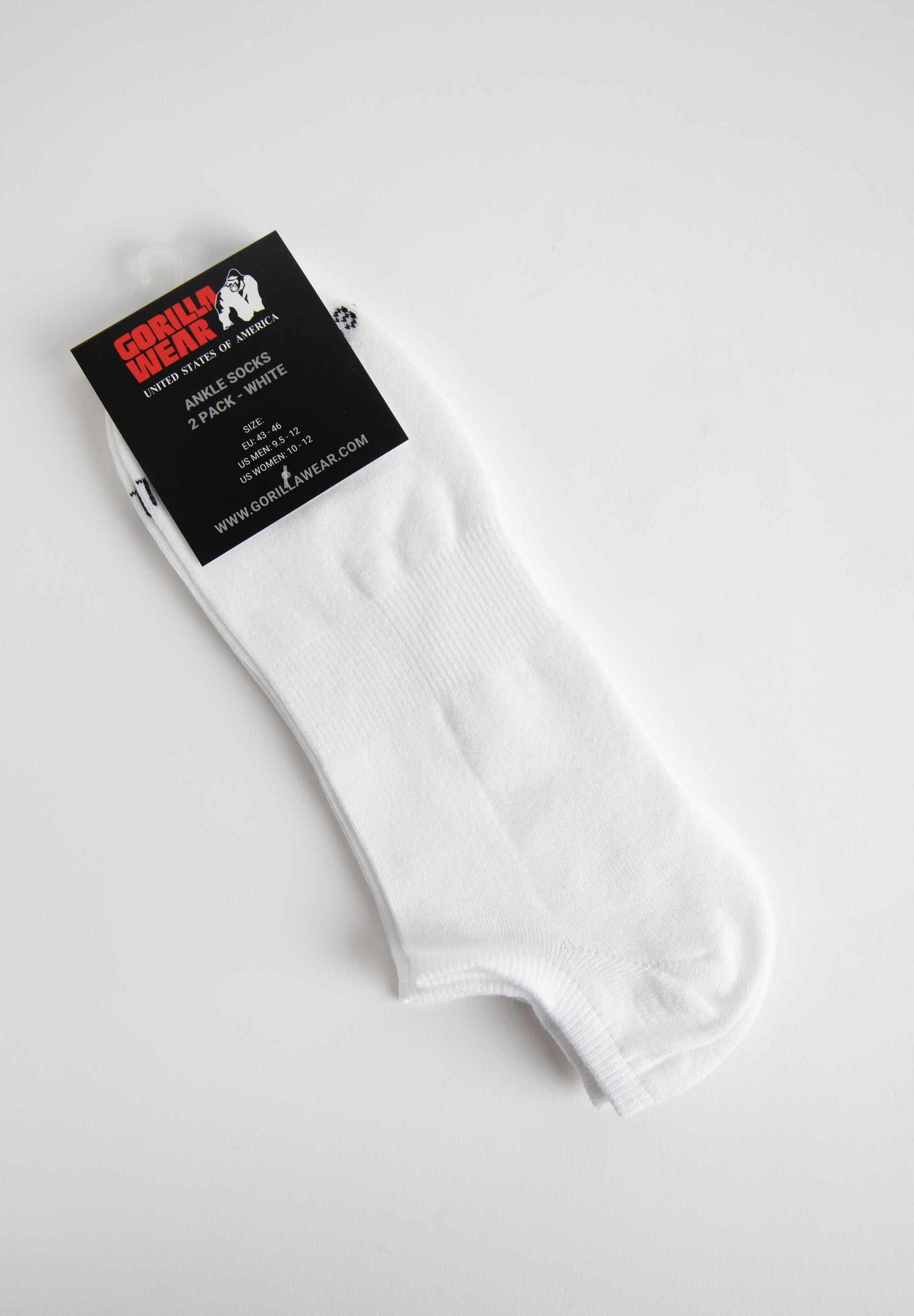 Gorilla Wear Ankle Socks 2-Pack, white Gorilla Wear