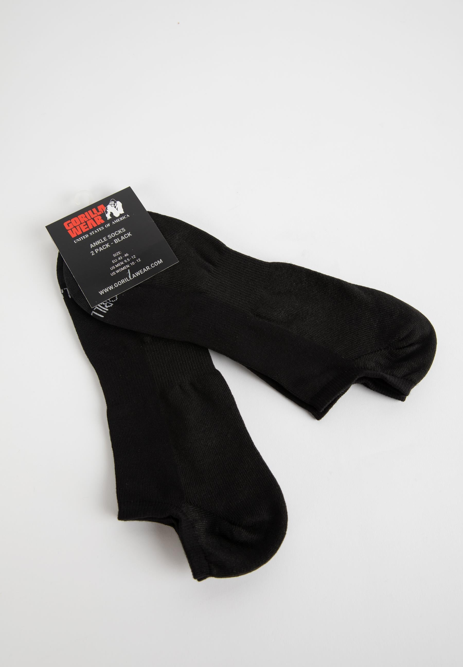 Gorilla Wear Ankle Socks 2-Pack, black Gorilla Wear