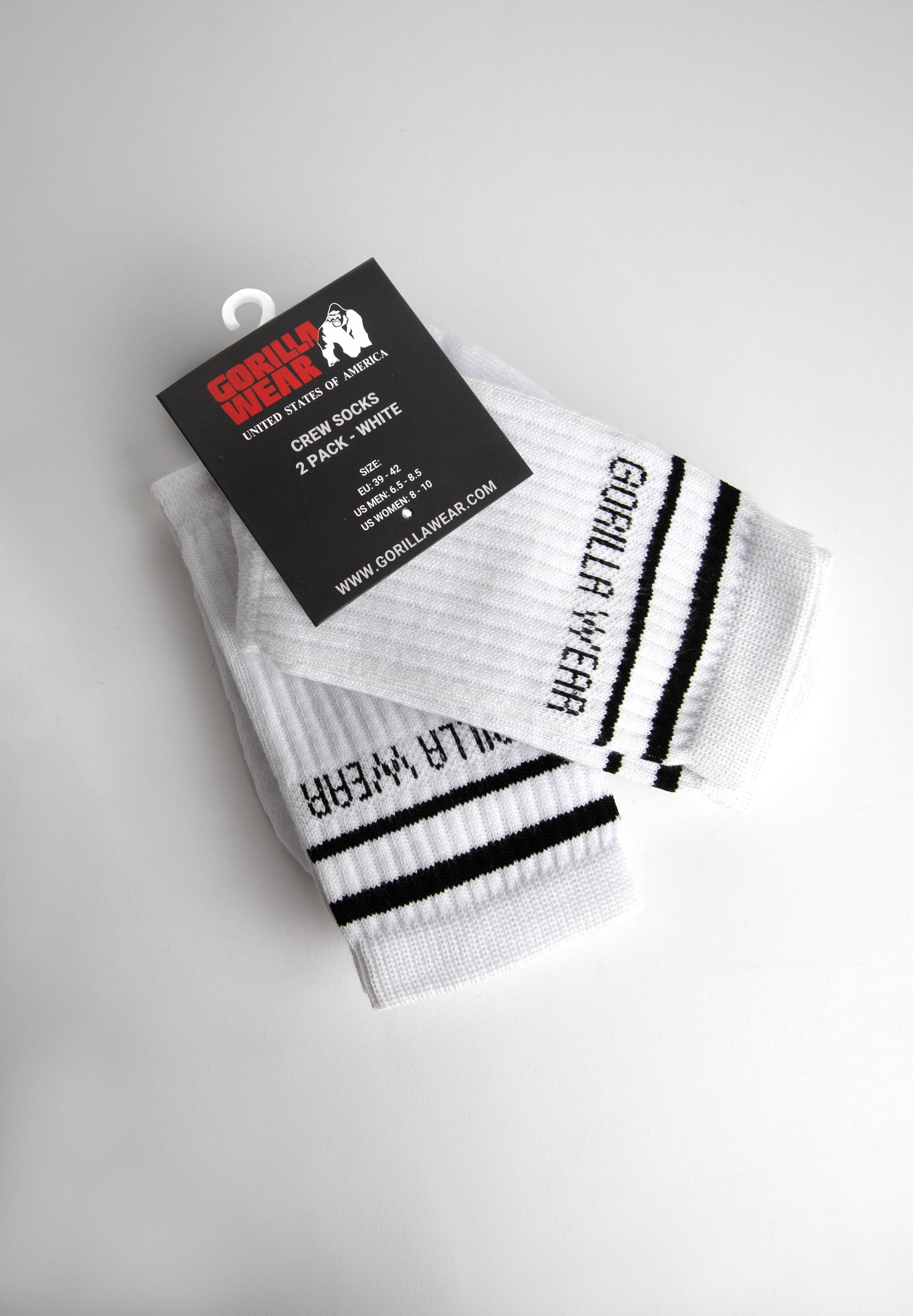 Gorilla Wear Crew Socks 2-Pack, white Gorilla Wear