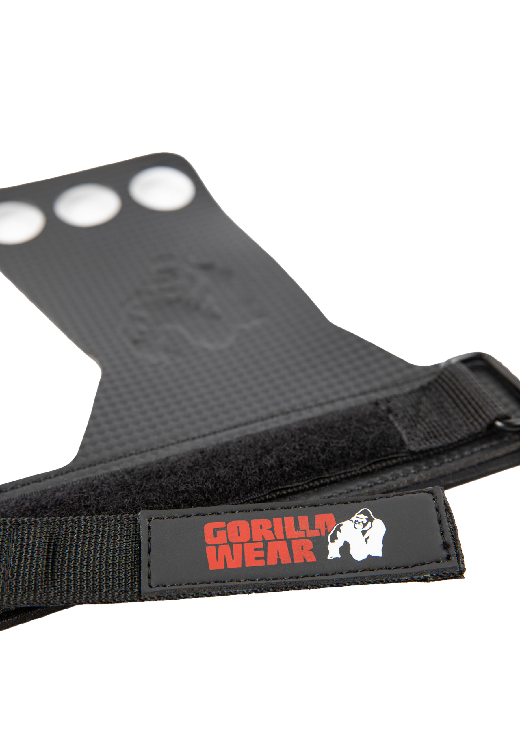 Gorilla Wear 3-Hole Carbon Lifting Grips, black Gorilla Wear
