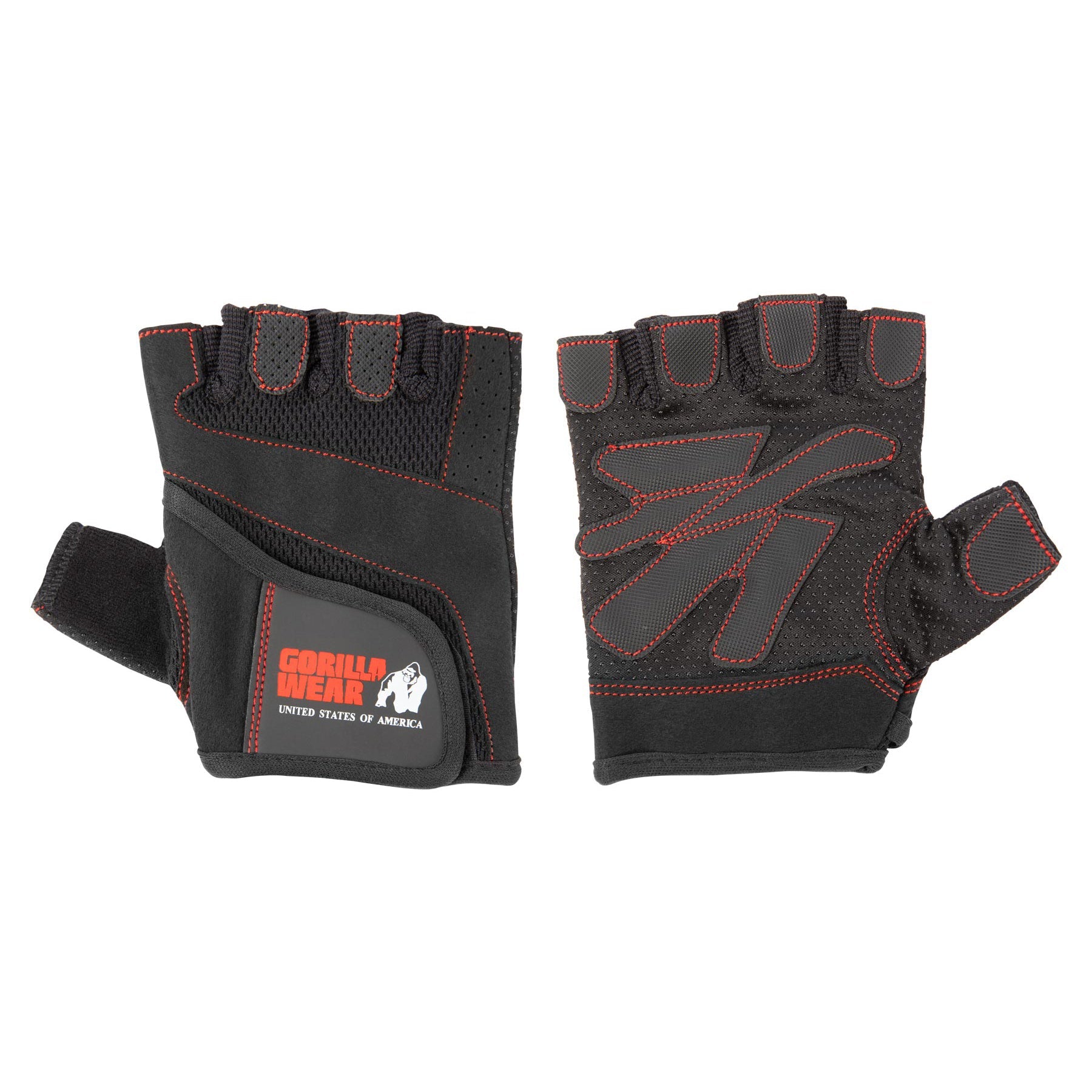 Gorilla Wear Women's Fitness Gloves, black/red Gorilla Wear