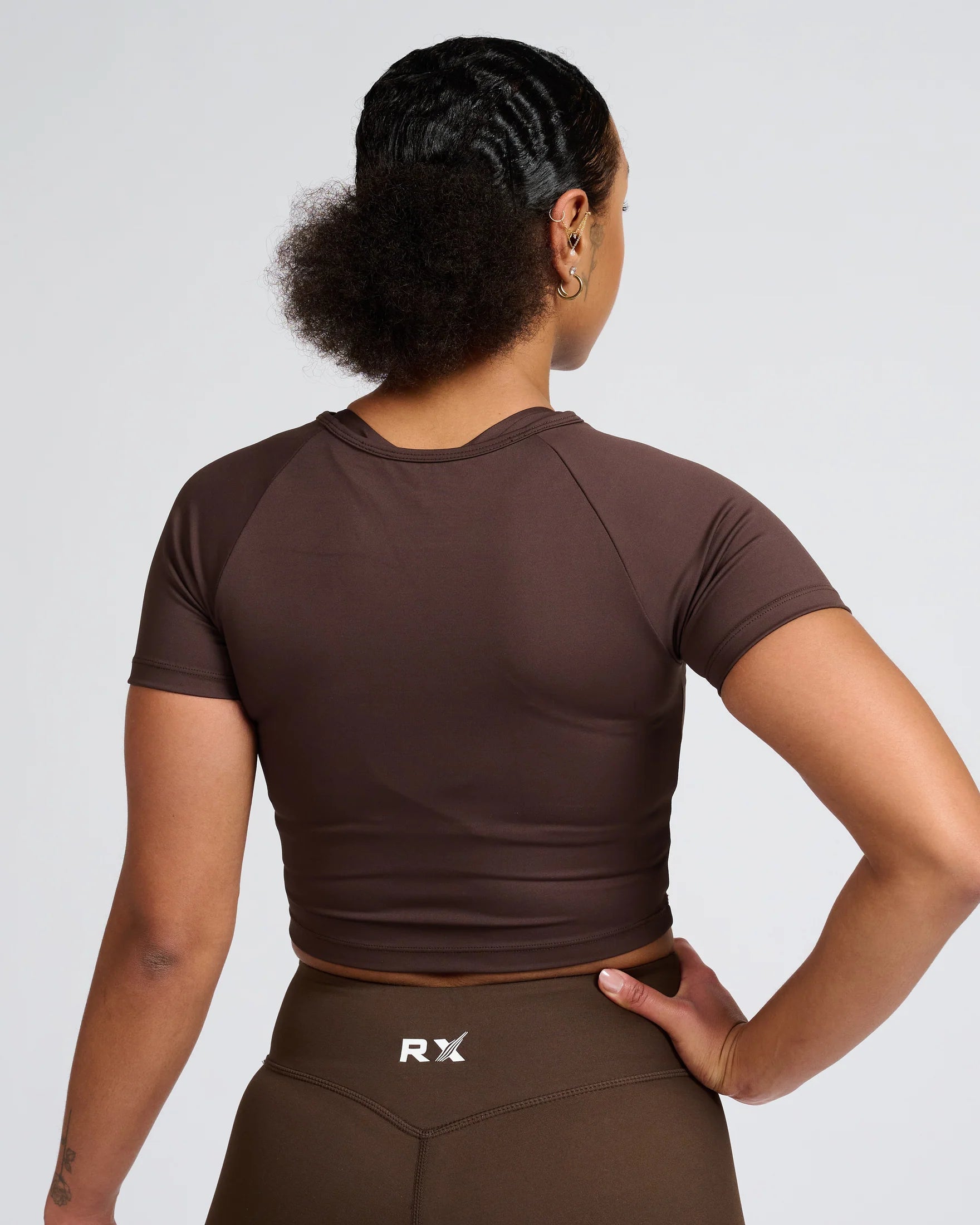 RX Performance Jackie Crop Top Brown RX Performance