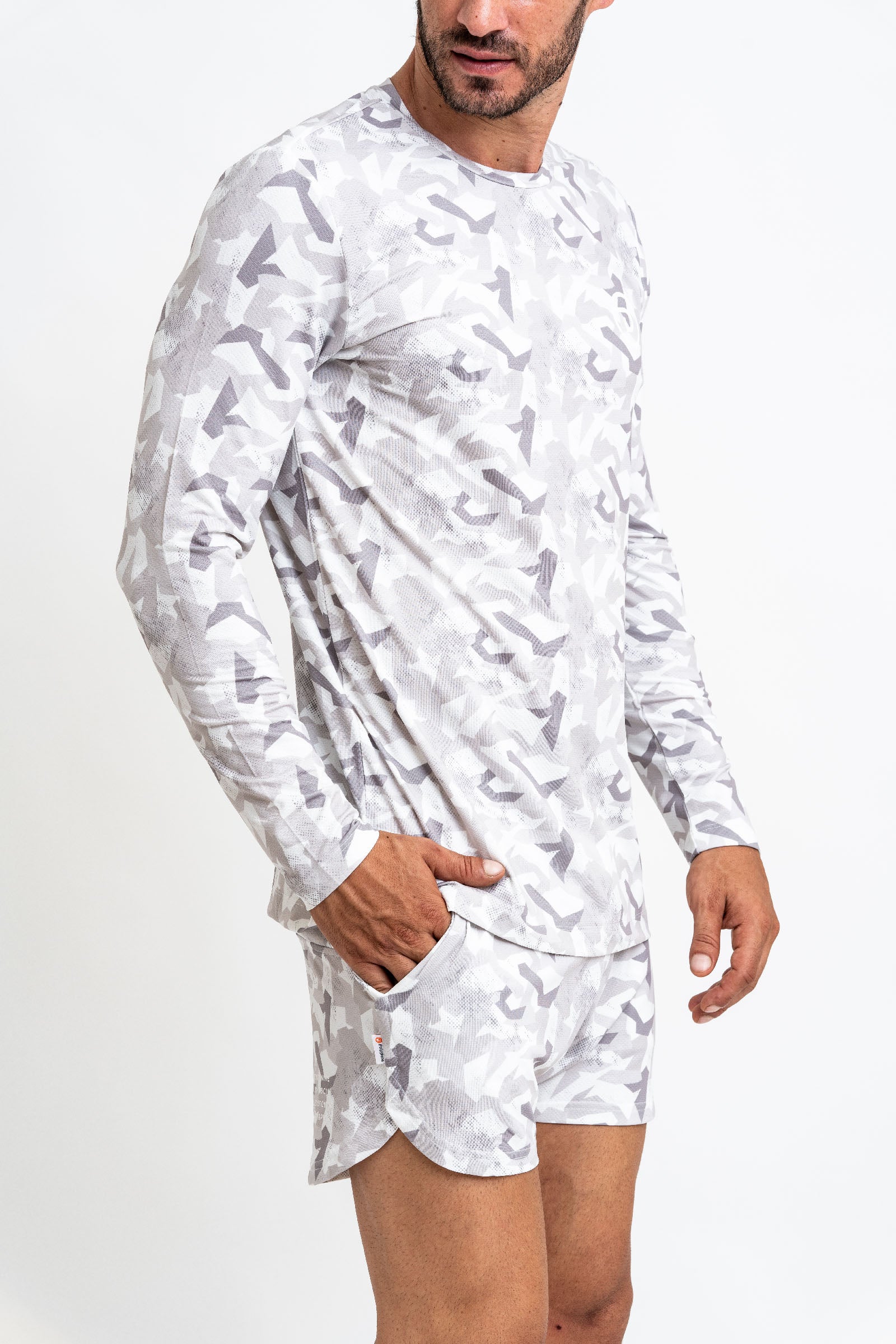 DOSE ATHLETIC Signature Långärmad T-shirt Vit Camo