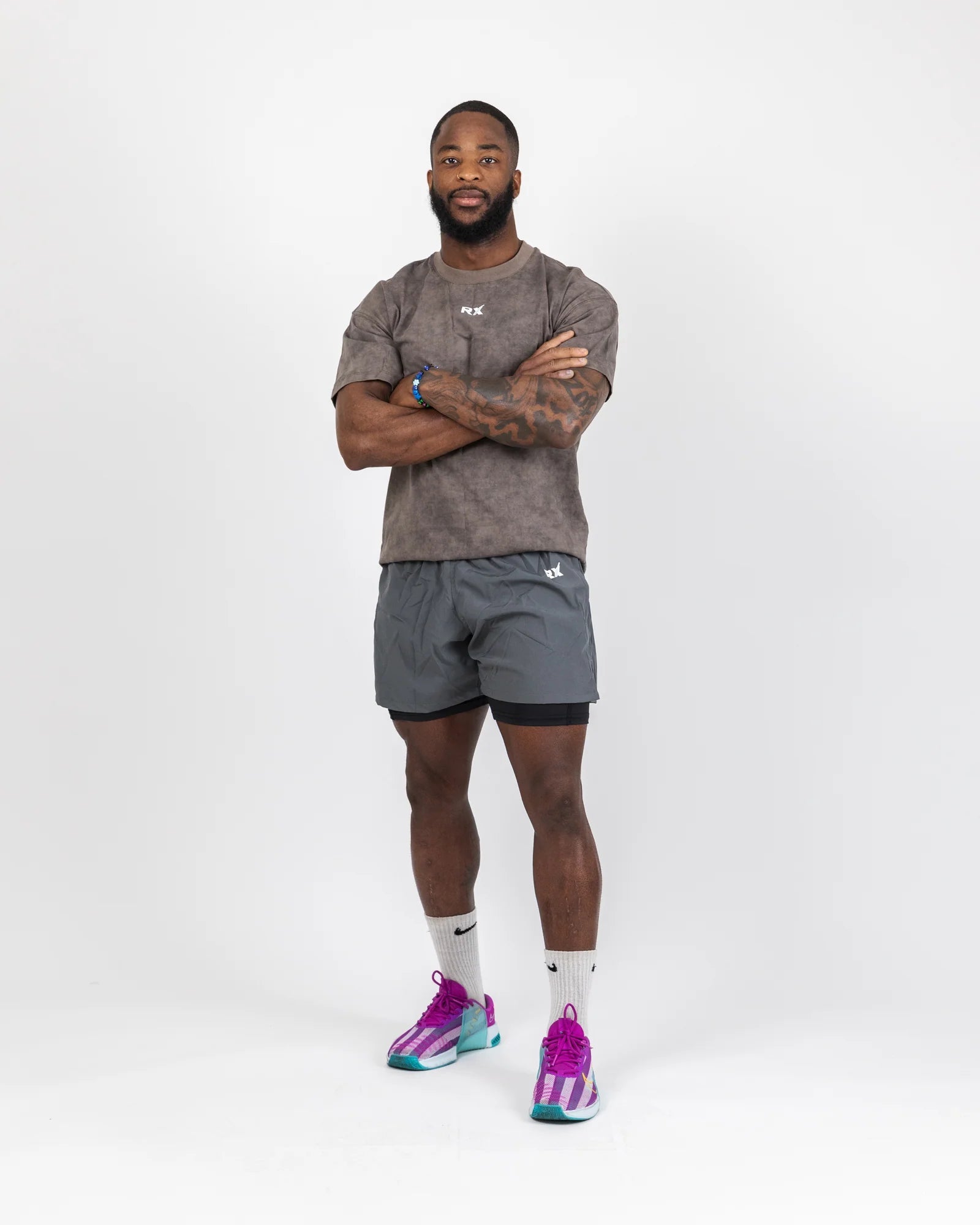 RX Performance Strike 2-in-1 Shorts Dark Gray RX Performance