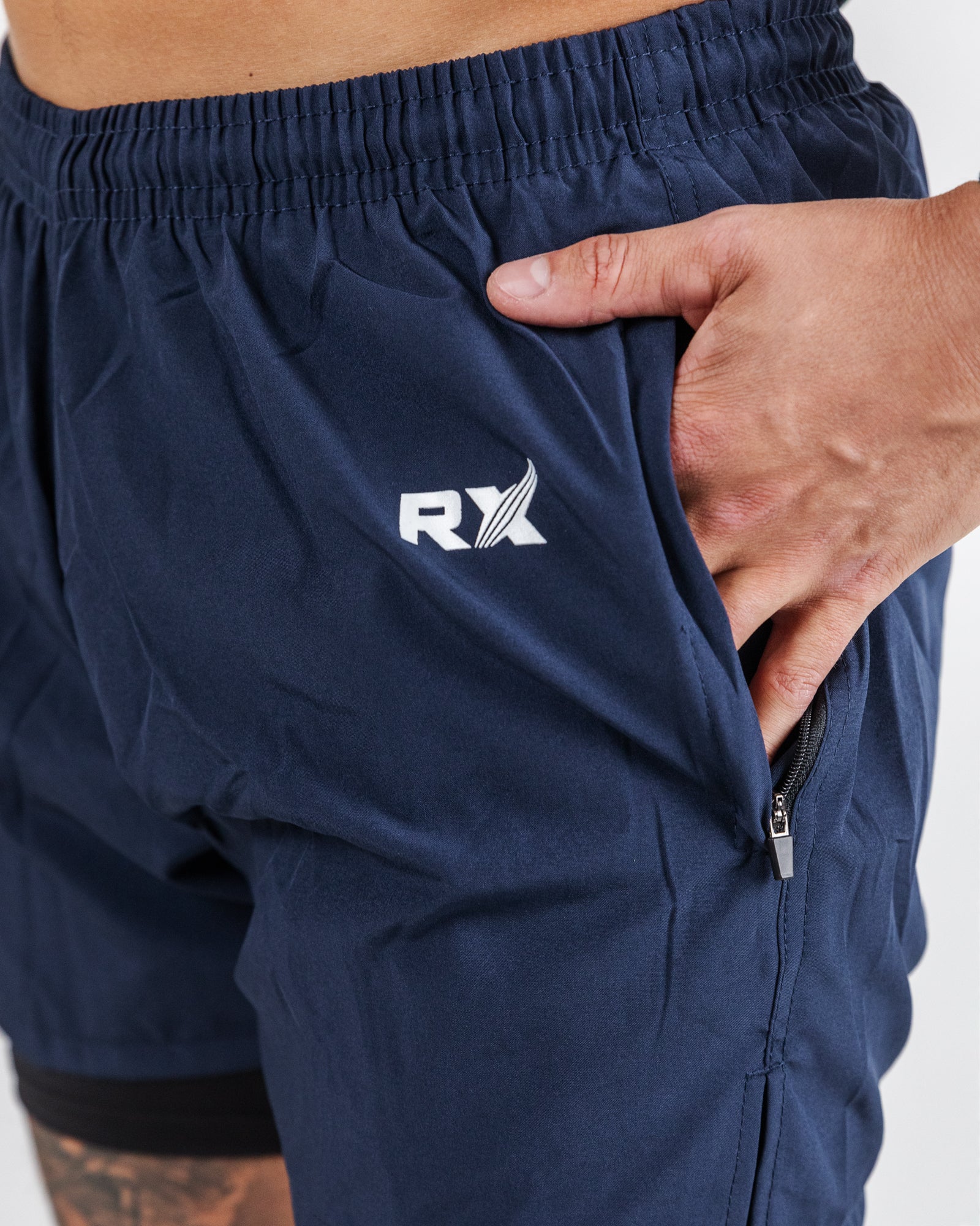 RX Performance Strike 2-in-1 Shorts Dark Blue RX Performance