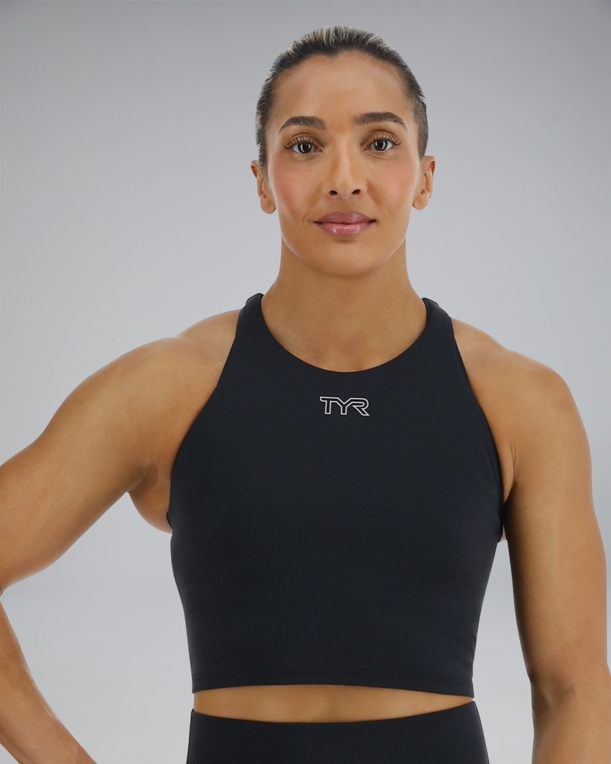 Tyr Women's Joule Elite High-Neck Sport-BH Svart