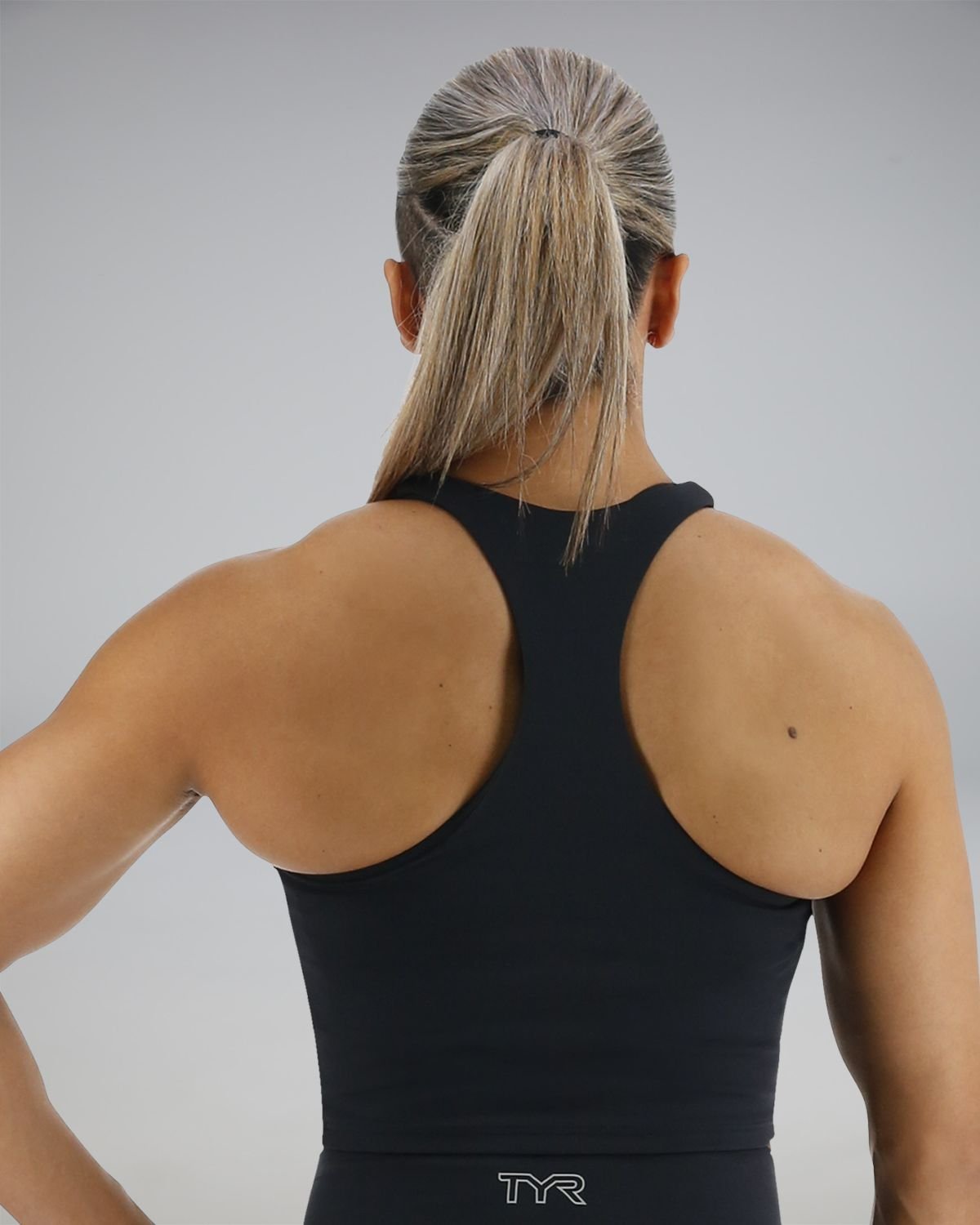 Tyr Women's Joule Elite High-Neck Sport-BH Svart