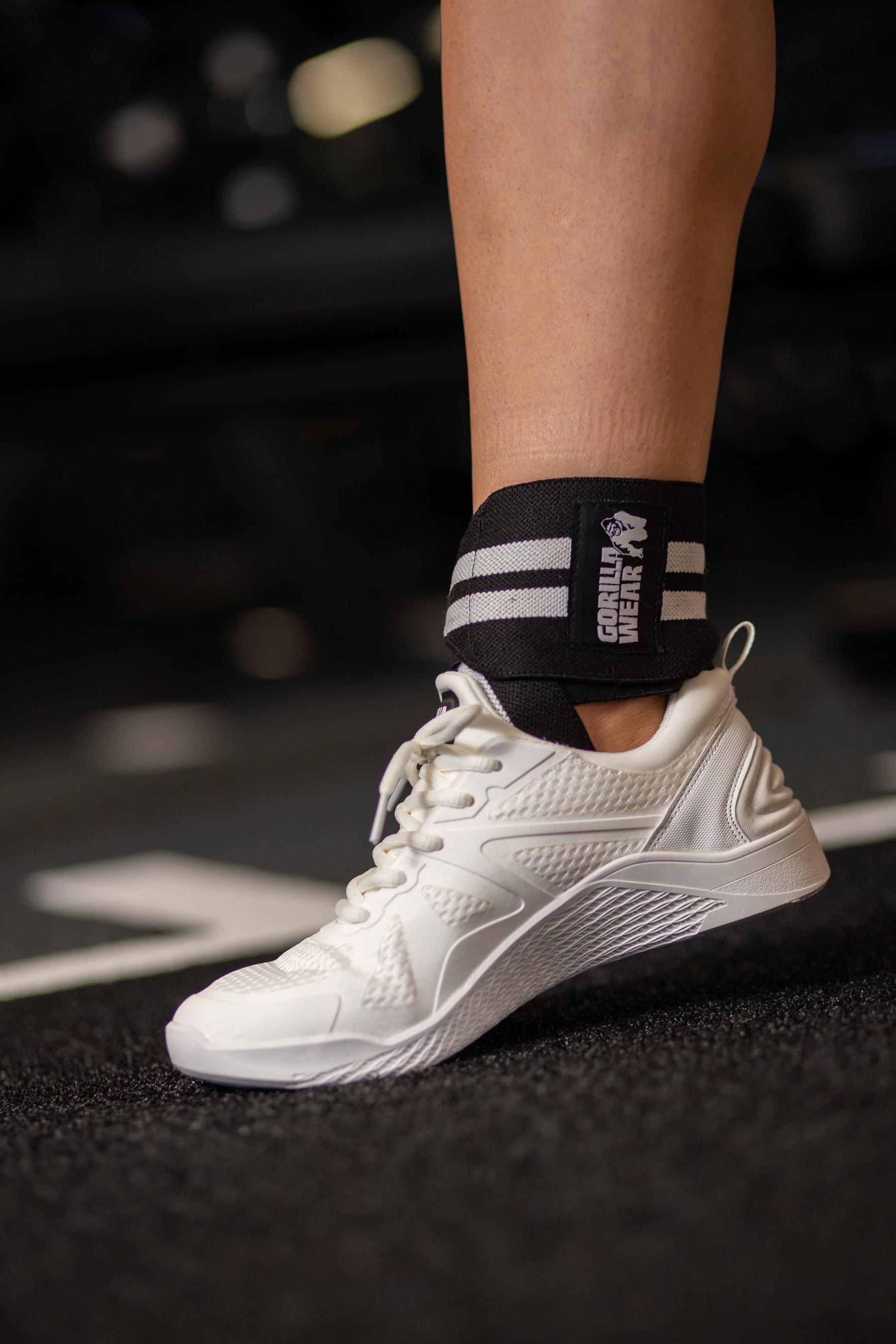 Gorilla Wear Ankle Wraps, black/white Gorilla Wear