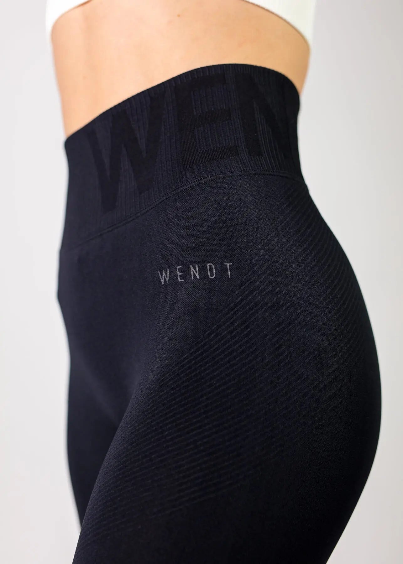 Wendt Washed Seamless Tights Svart Wendt