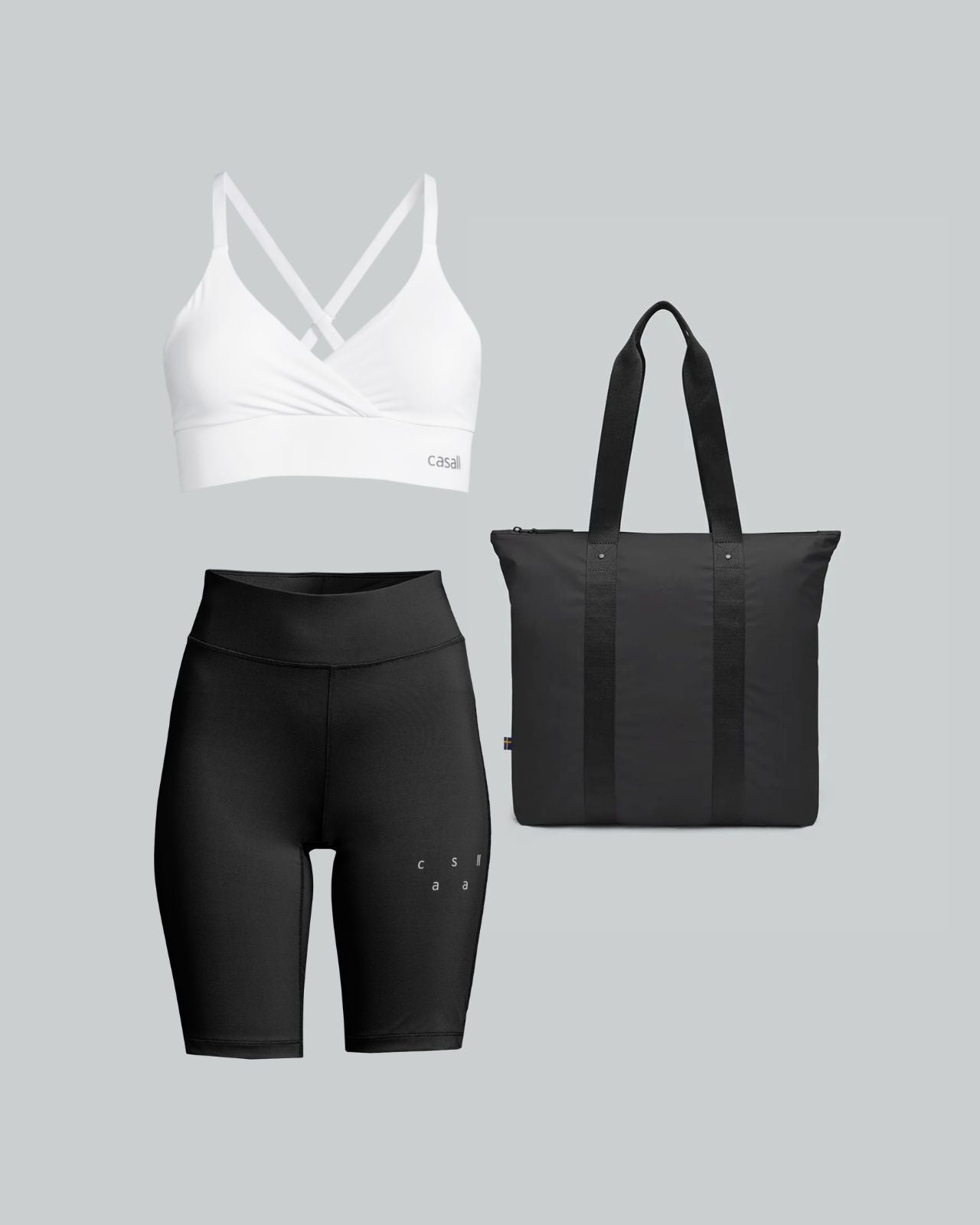 Casall & Gaston Luga Träningspaket – Sport-BH, Biketights & Vattentät Tote