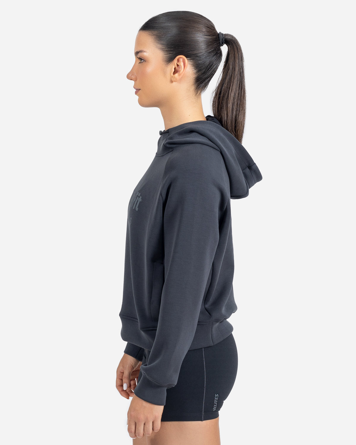 Velites CrossFit® Crop Hoodie Holo Black