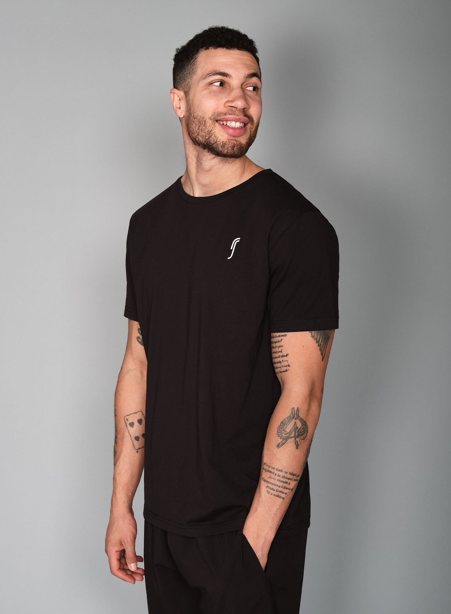 RS Men's Paris Cotton Tee Svart RS