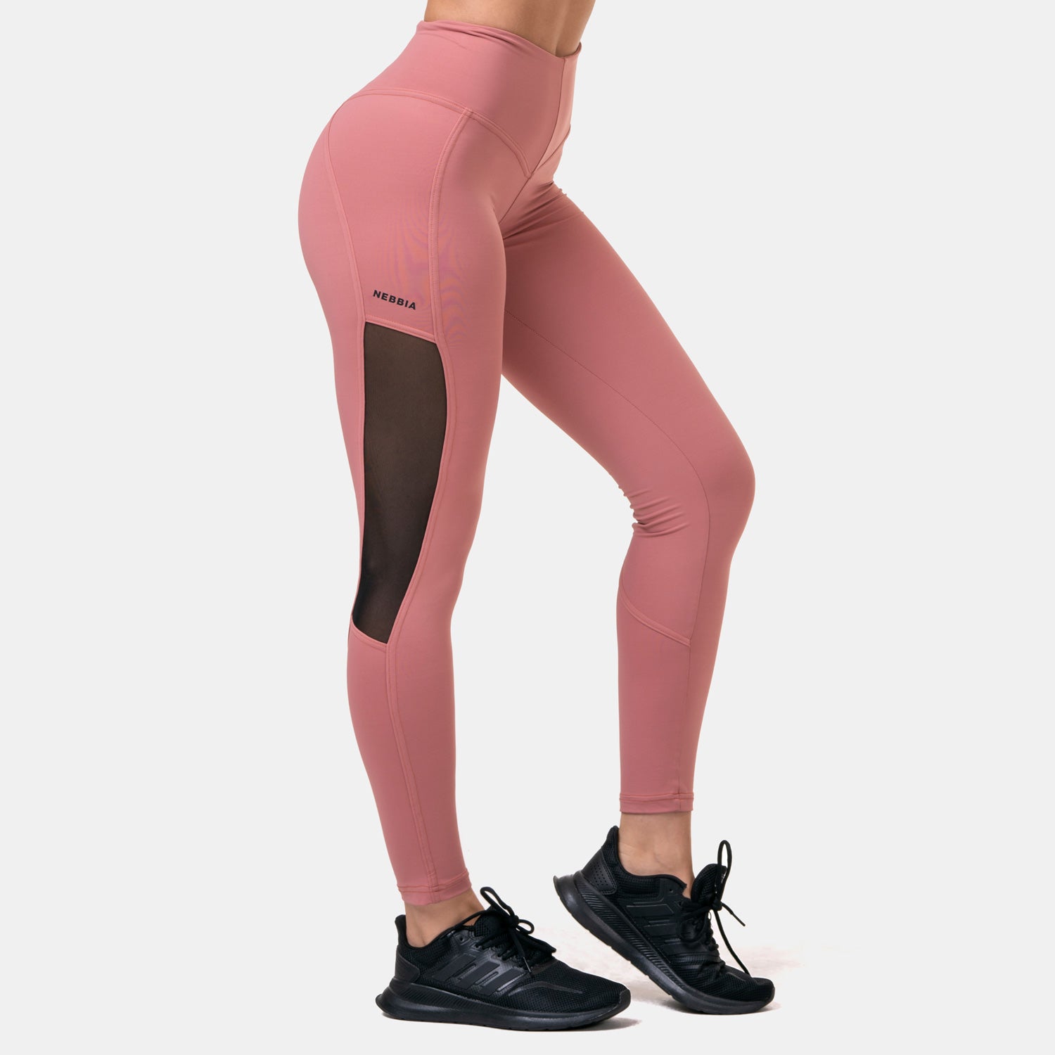 NEBBIA High Waist Mesh Tights, old rose NEBBIA