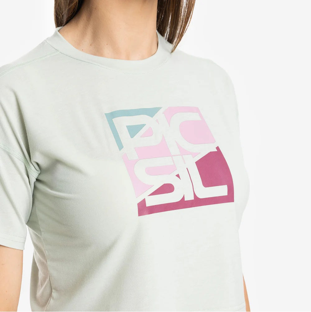 Picsil T-shirt Premium CROP Short Manga Woman Grön Picsil