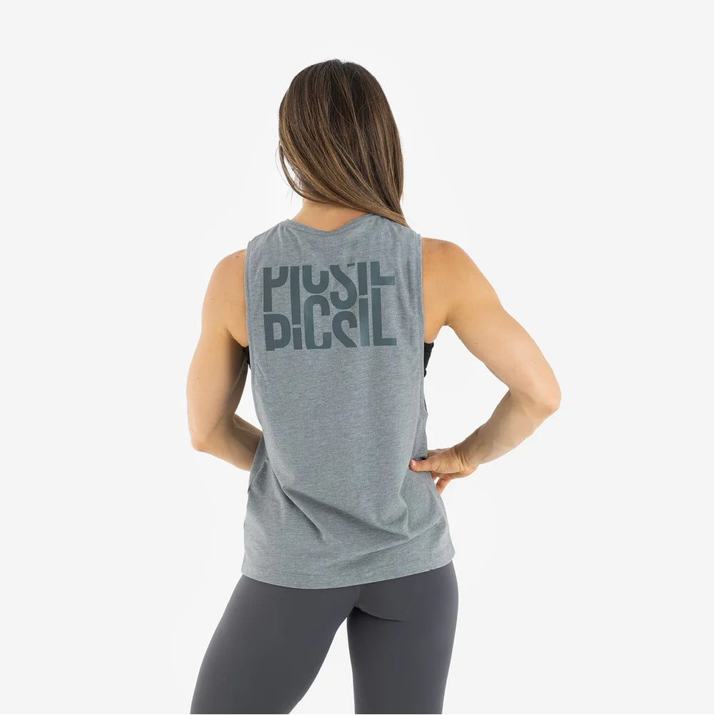 Picsil T-shirt Premium Sleeveless woman Grå Picsil