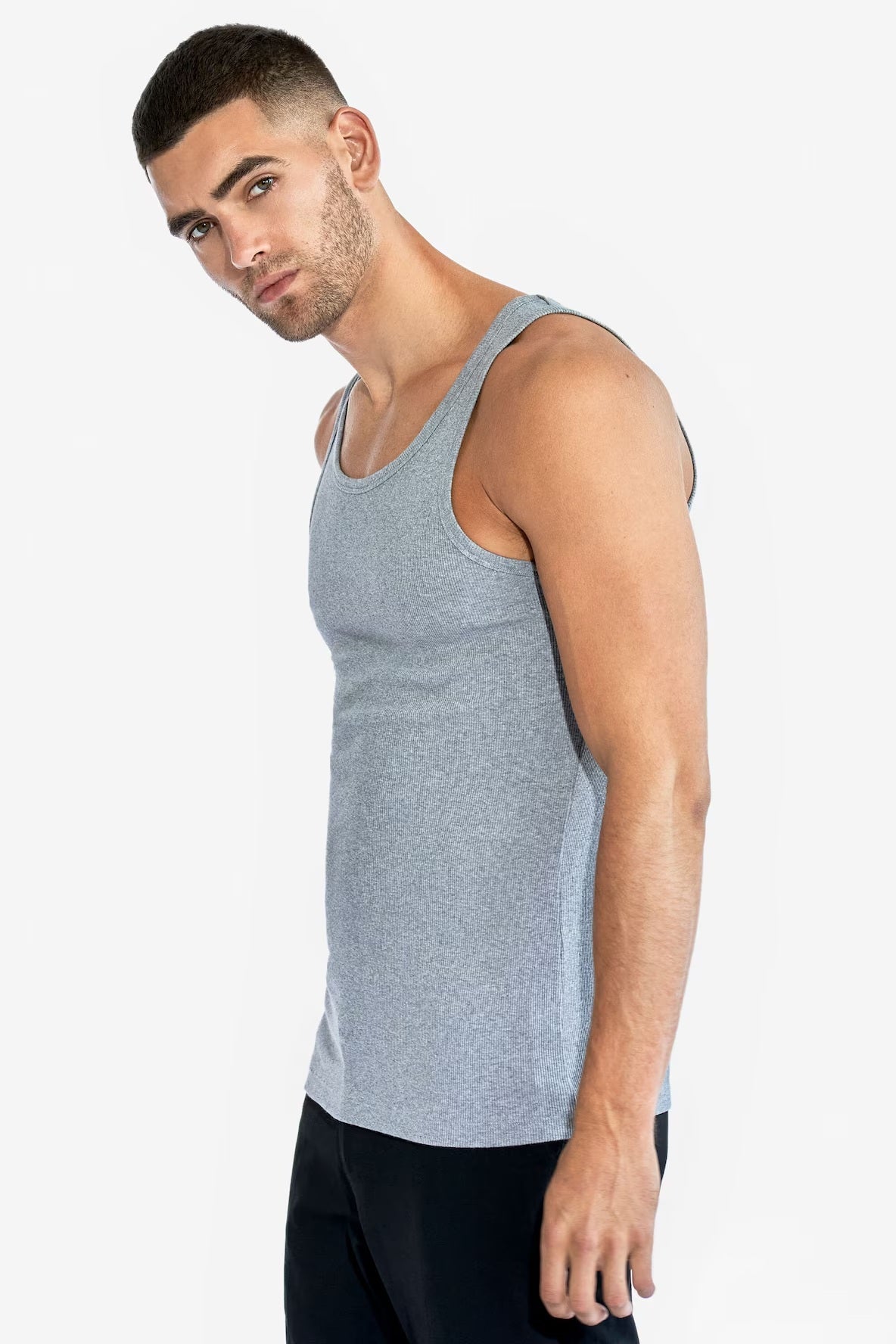 Bread & Boxers 2-Pack Tank ribbed Grå Bread & Boxers