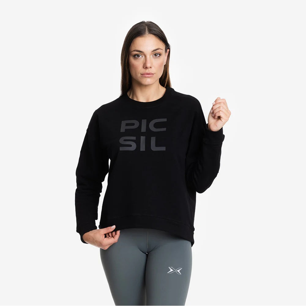 Picsil Jersey Stretch Woman Sweatshirt Svart Picsil