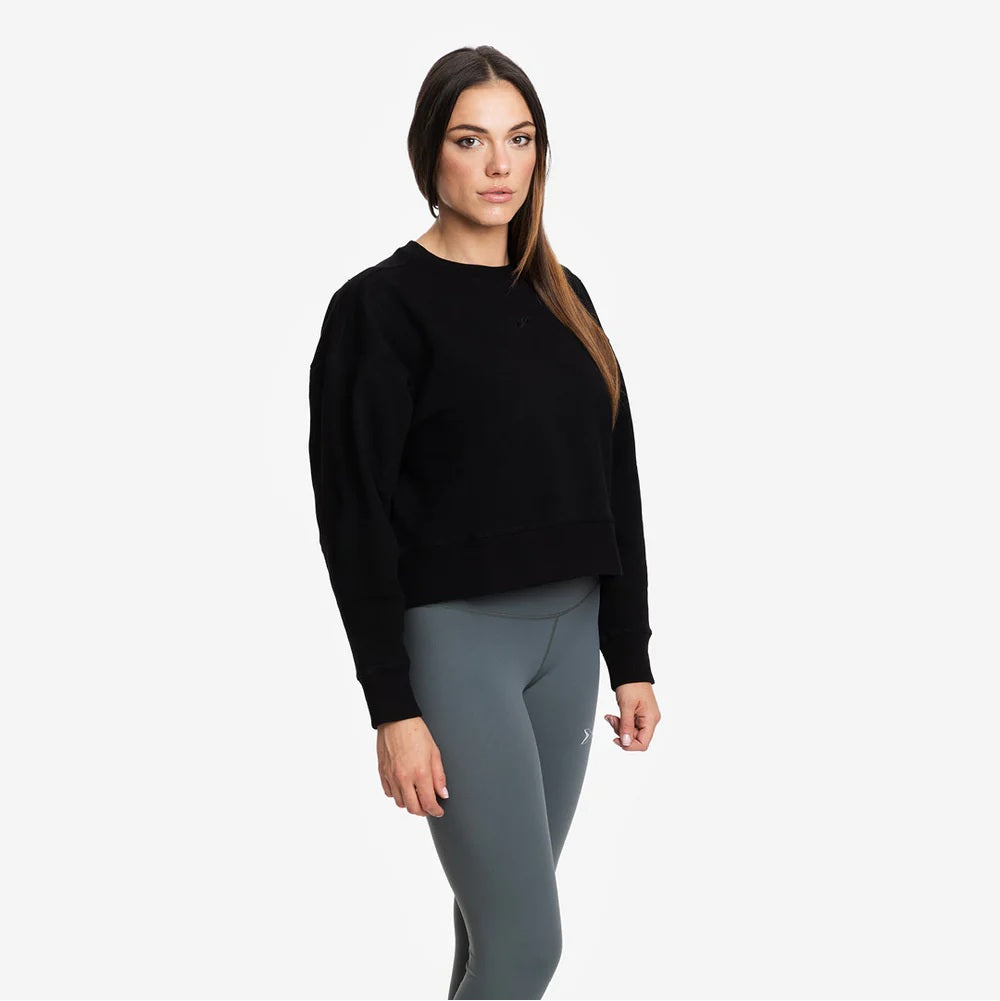 Picsil CROP WOMAN Jersey Stretch sweatshirt Svart Picsil
