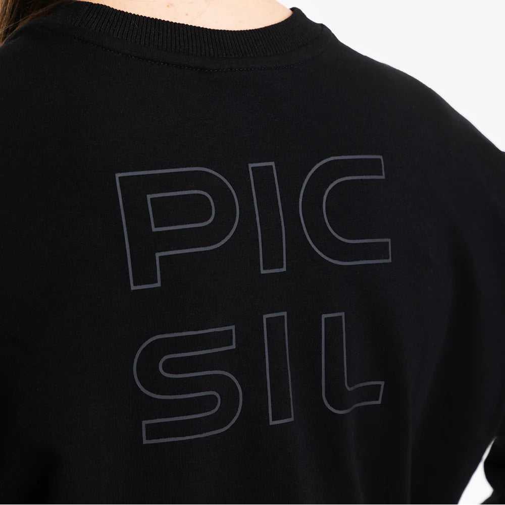 Picsil CROP WOMAN Jersey Stretch sweatshirt Svart Picsil