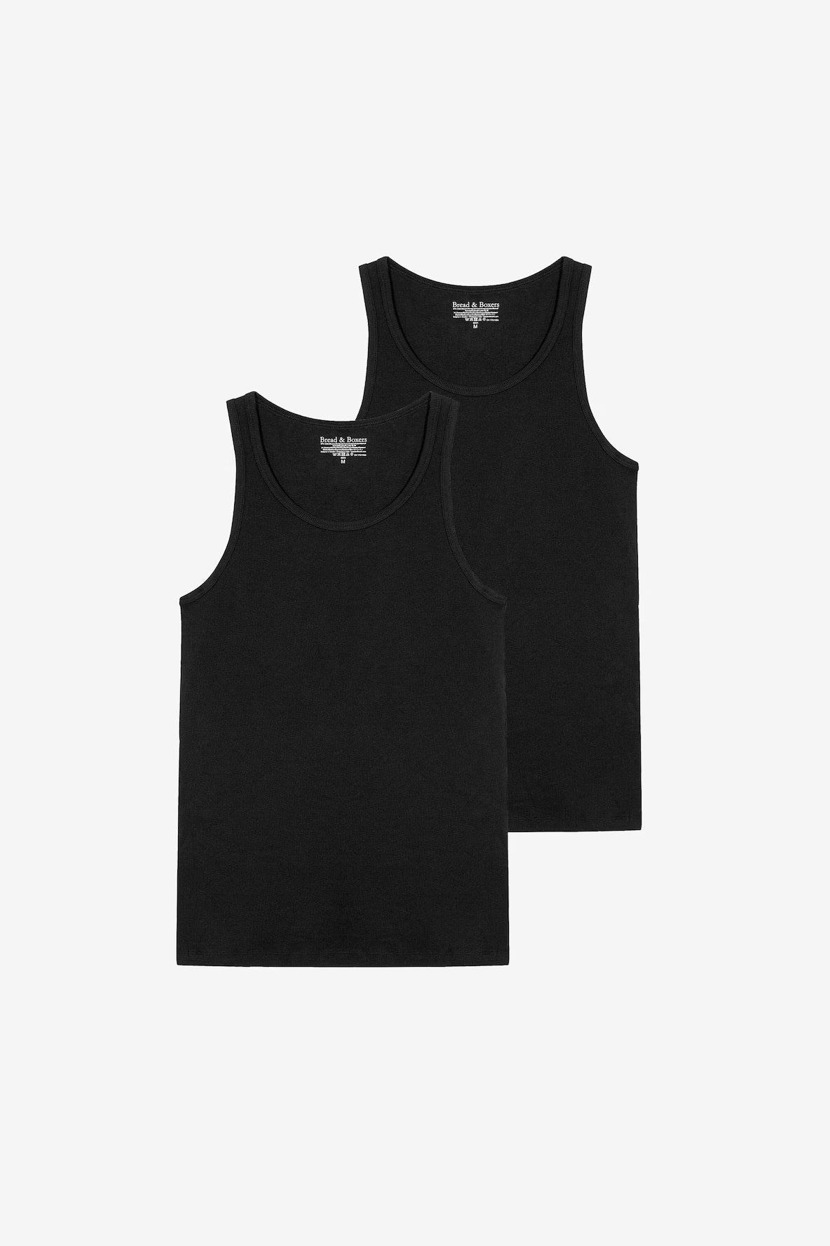 Bread & Boxers 2-Pack Tank ribbed Svart Bread & Boxers