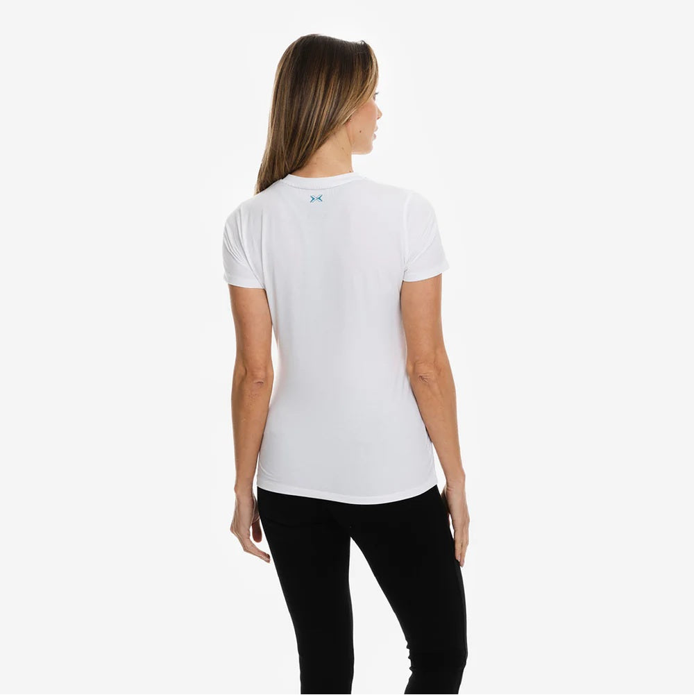 Picsil Short manga women sport t -shirt Vit Picsil