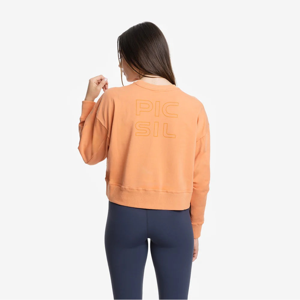 Picsil CROP WOMAN Jersey Stretch sweatshirt Amber Picsil