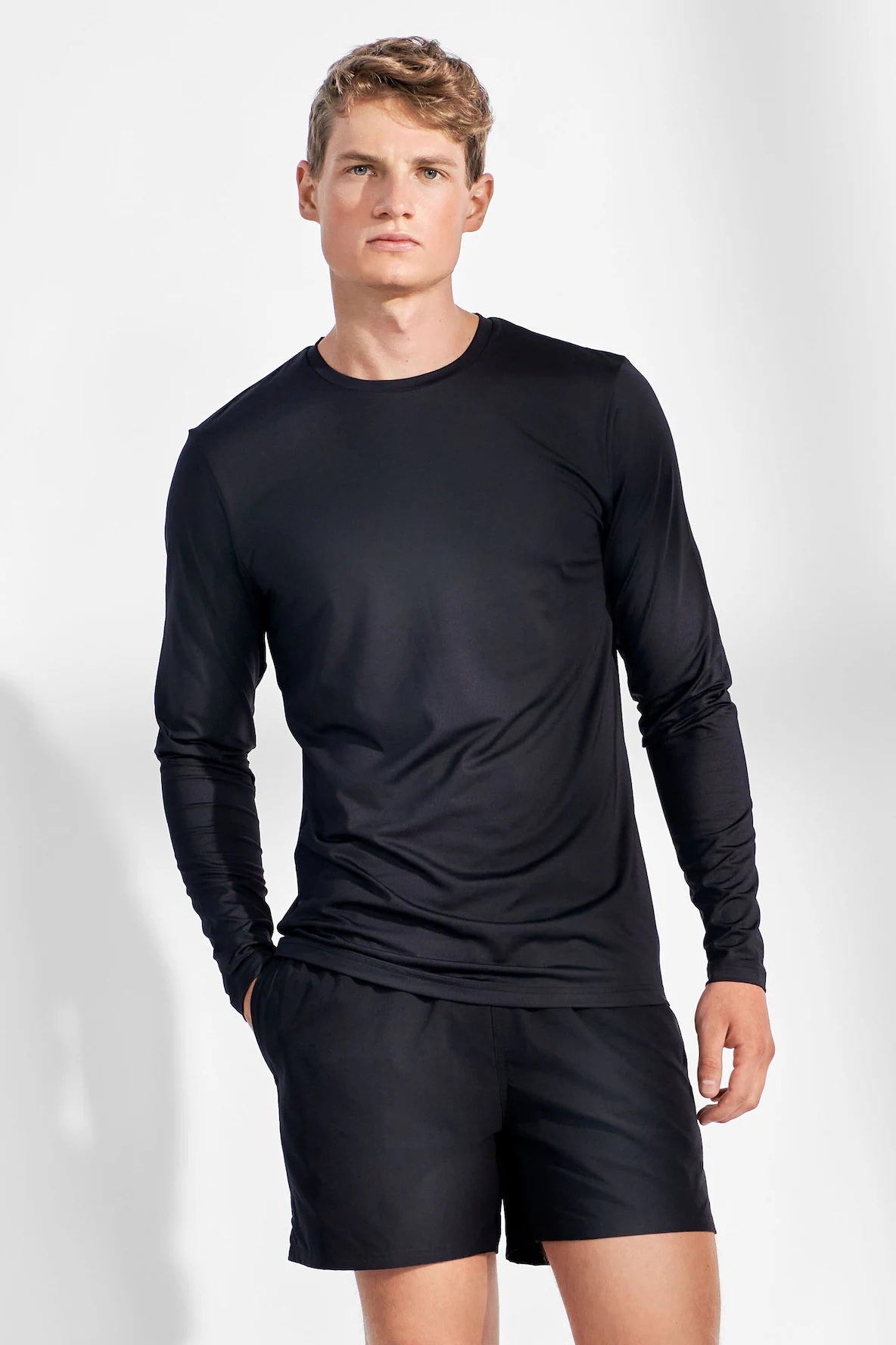 Bread & Boxers Long Sleeve Active Svart Bread & Boxers