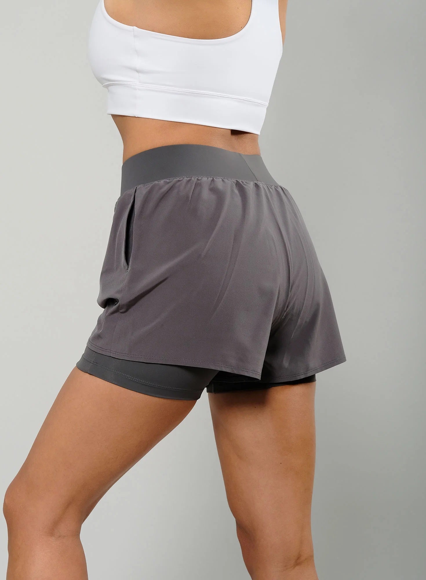 RS Women's Performance Court Shorts - 2 in 1 Deep grey RS