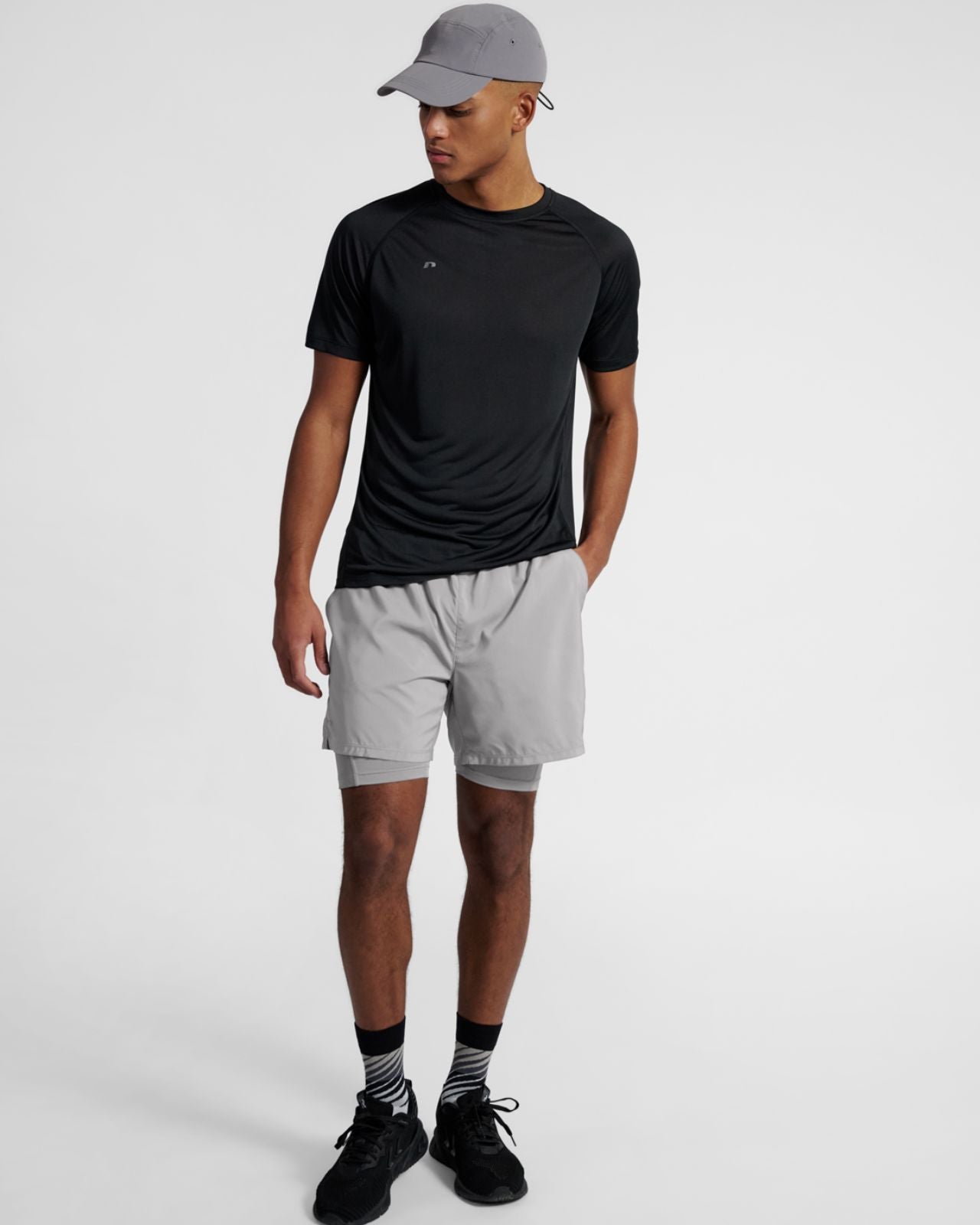 nwlFAST 2IN1 SHORTS Ljusgrå