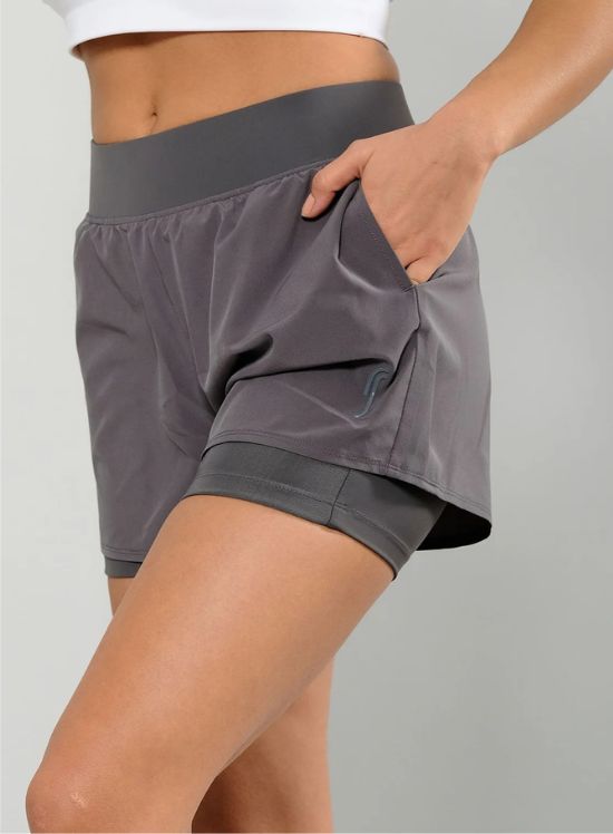 RS Women's Performance Court Shorts - 2 in 1 Deep grey RS