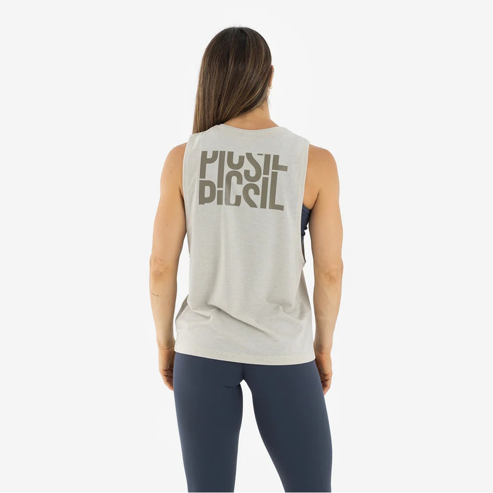 Picsil T-shirt Premium Sleeveless woman Sandstone Picsil