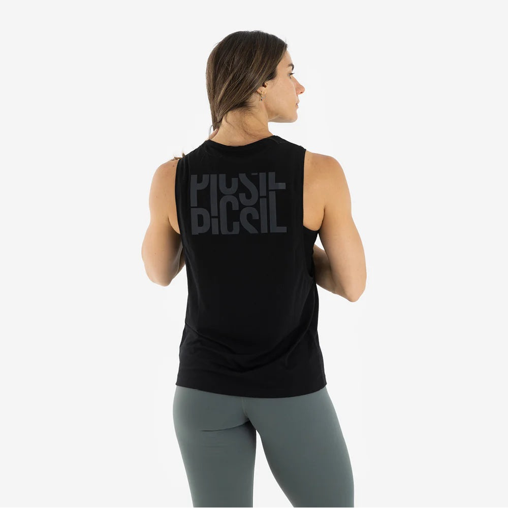 Picsil T-shirt Premium Sleeveless woman Svart Picsil