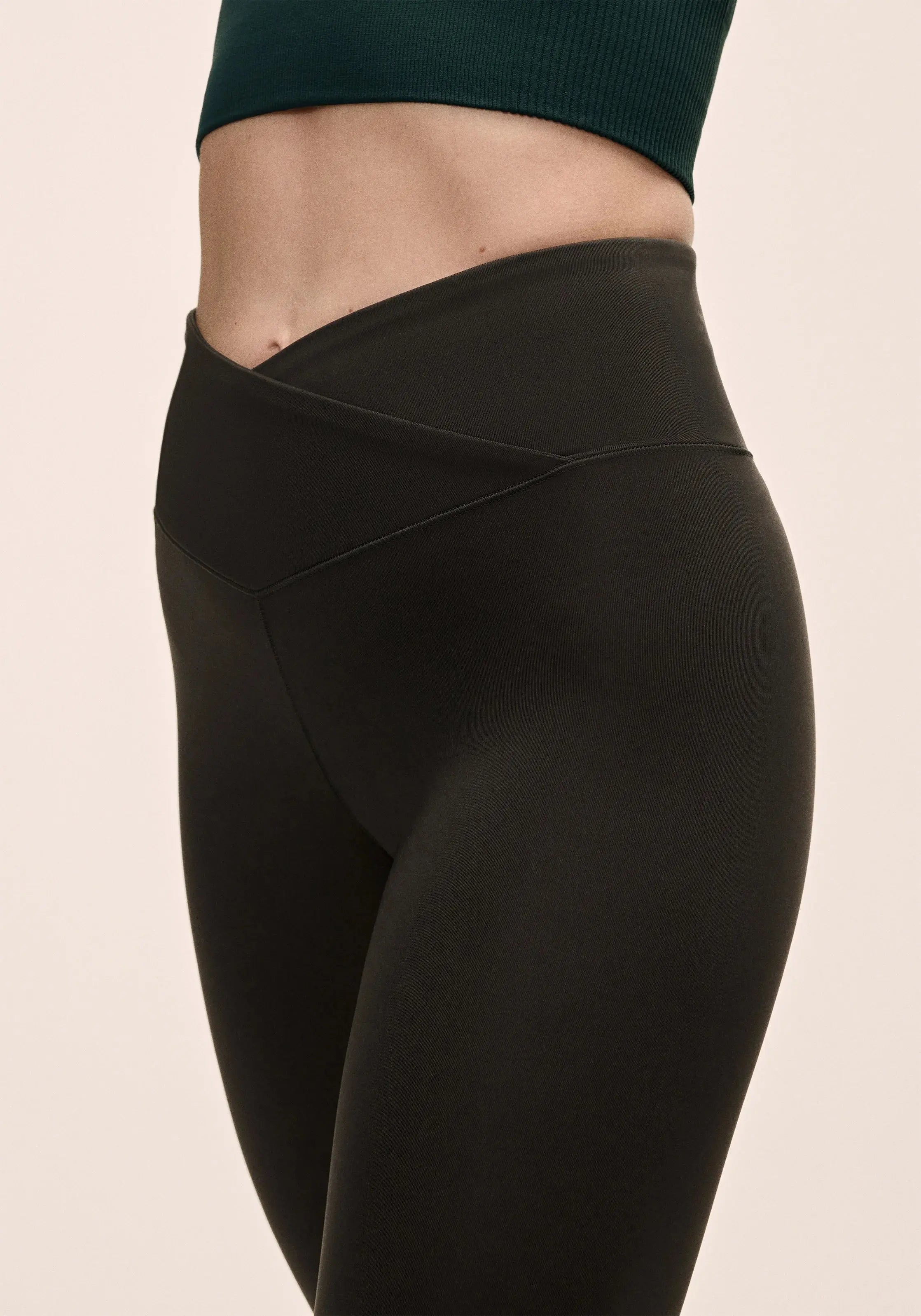 CASALL Overlap High Waist Tights Black CASALL
