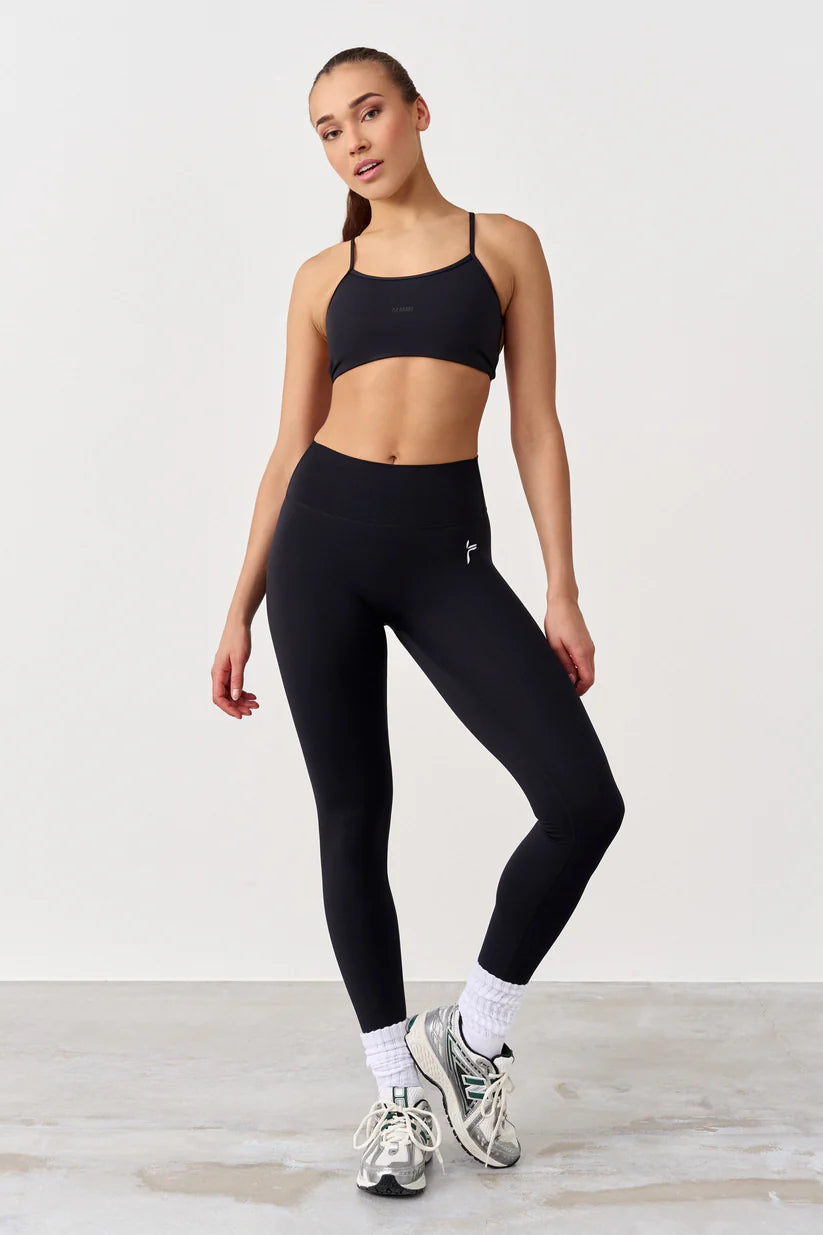 FAMME Signature Scrunch Tights Svart