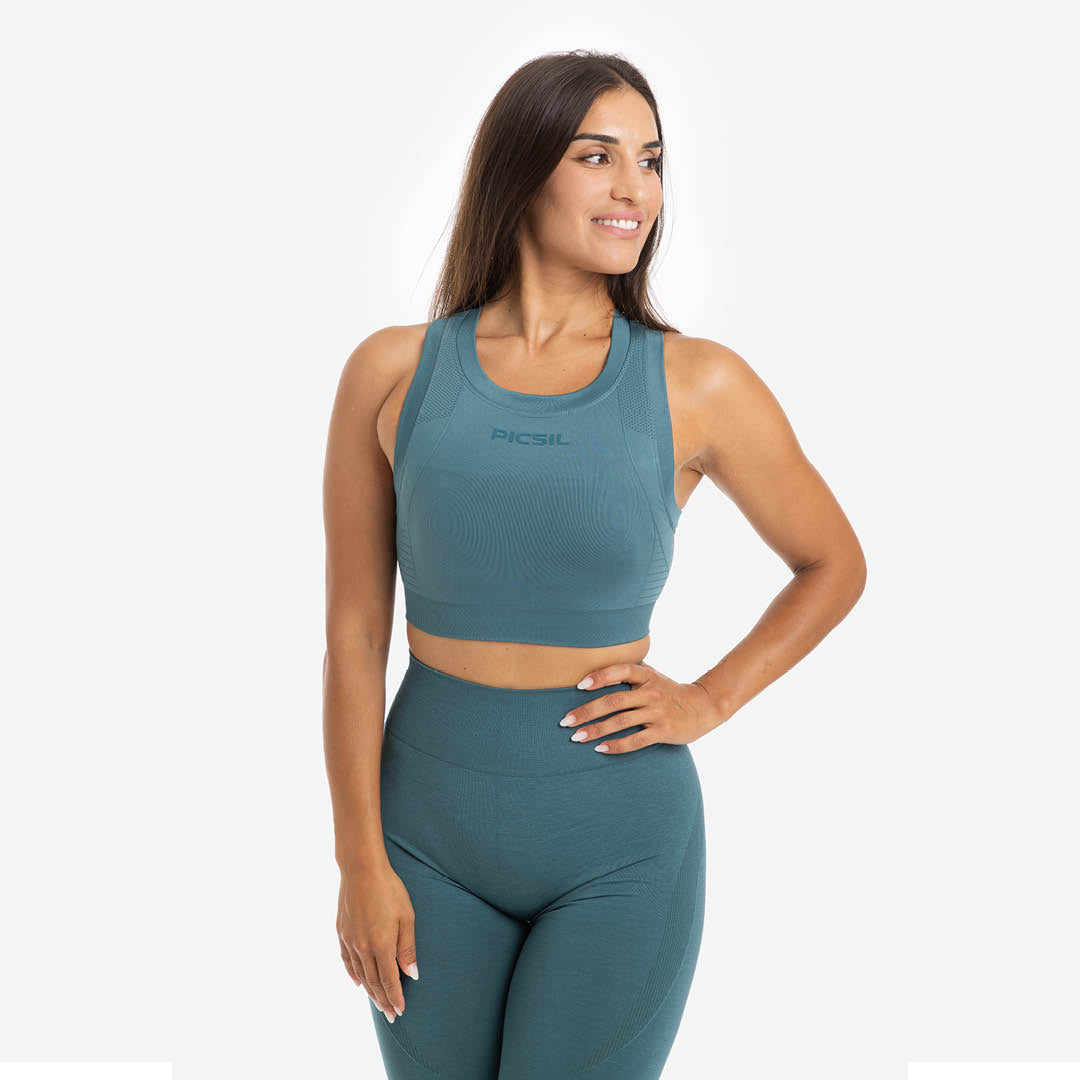 Picsil TOP WOMEN TRAINING SEAMLESS Blå Picsil