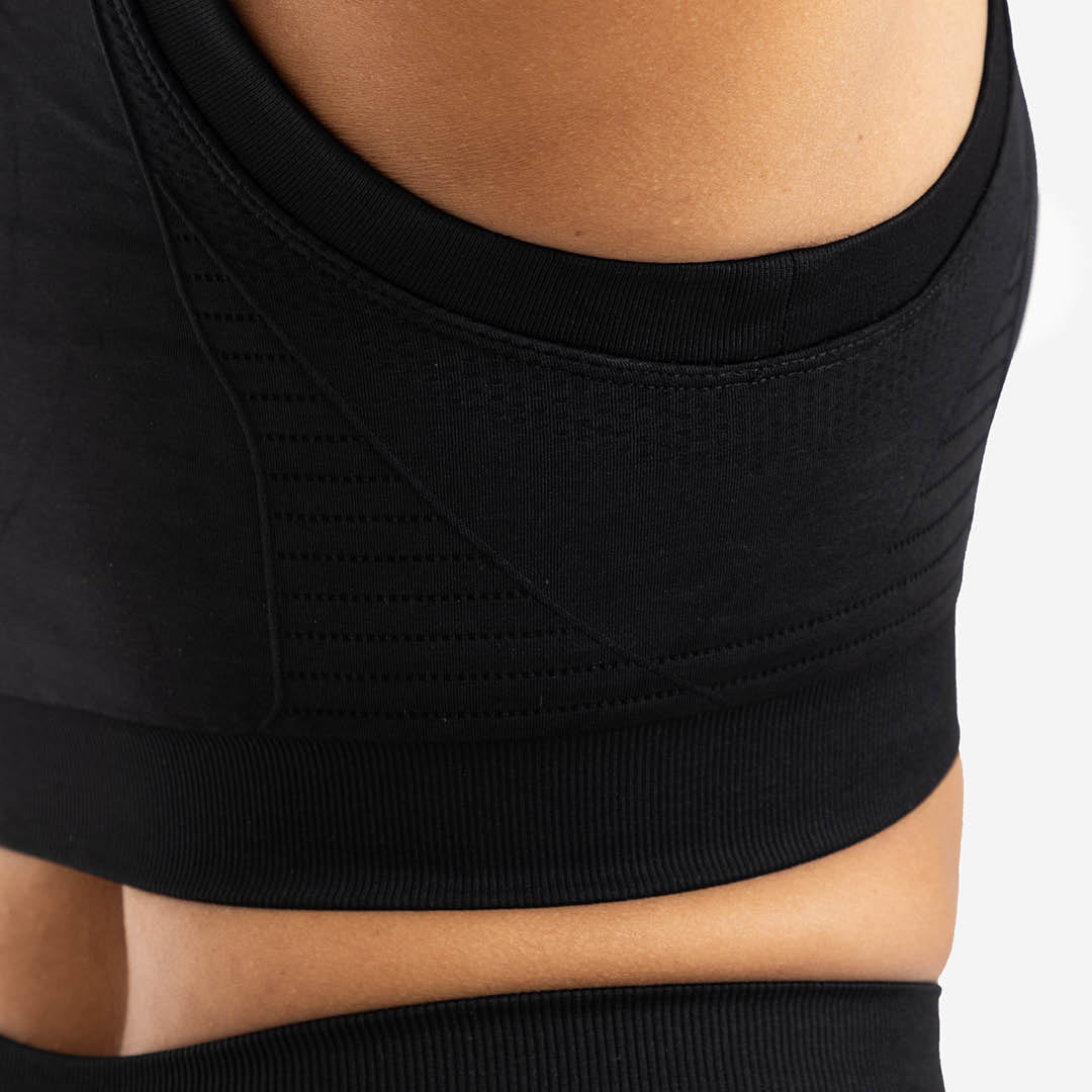Picsil TOP WOMEN TRAINING SEAMLESS Svart Picsil