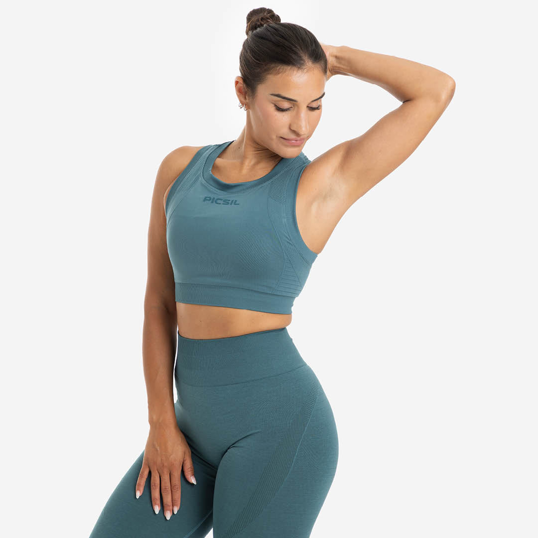 Picsil TOP WOMEN TRAINING SEAMLESS Blå Picsil